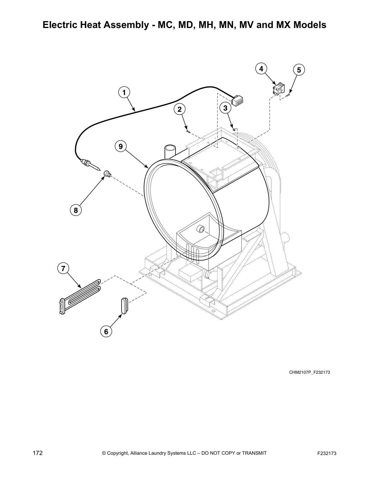 Electric Heat Assembly - MC, MD, MH, MN, MV and MX Models