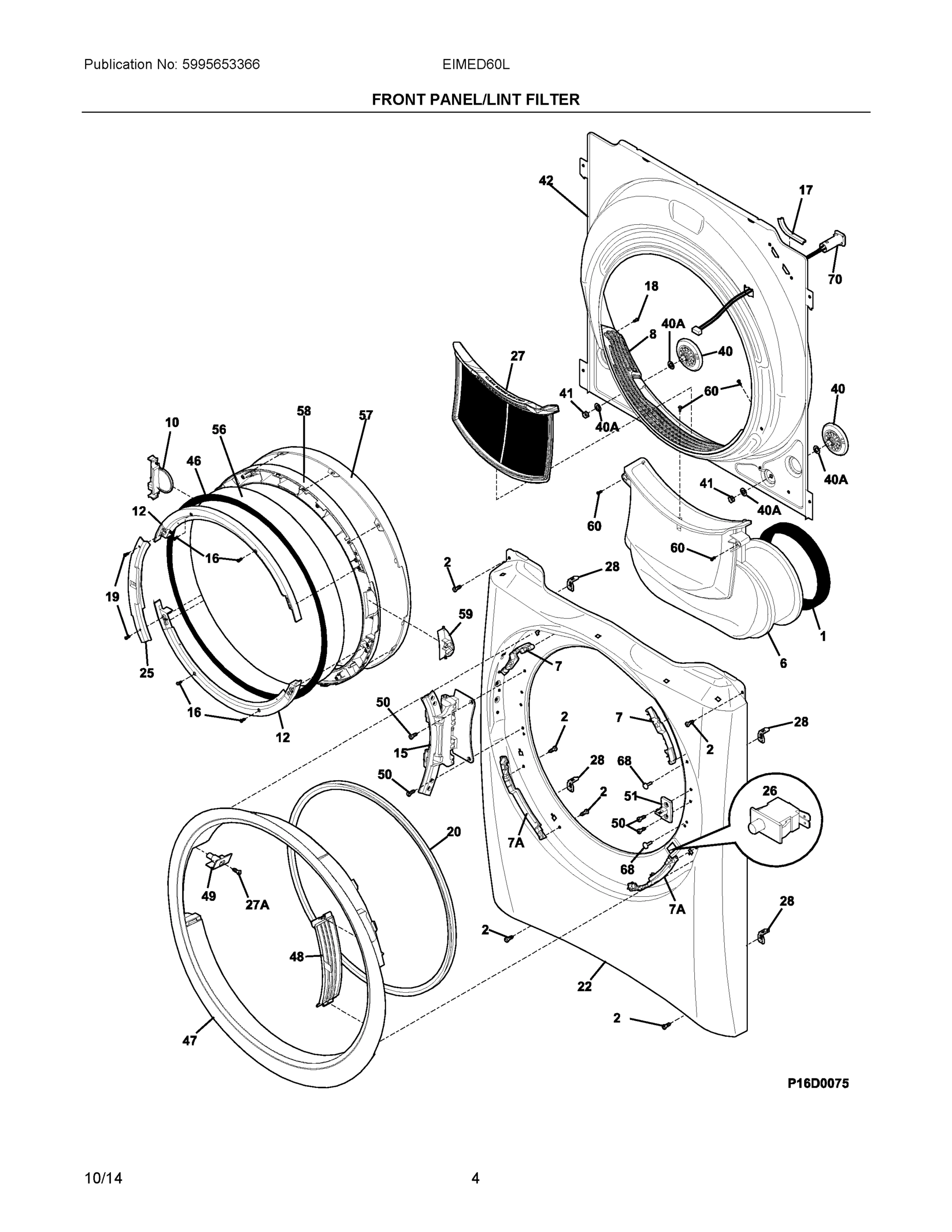 03 - FRONT PANEL/LINT FILTER