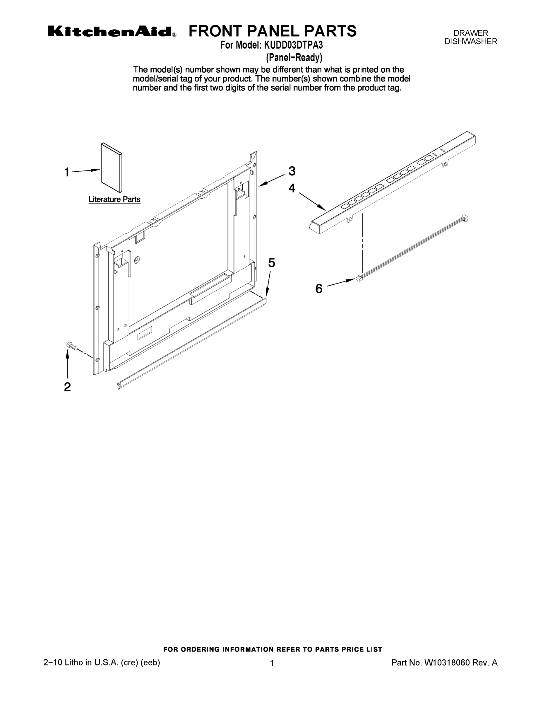 01 - FRONT PANEL PARTS