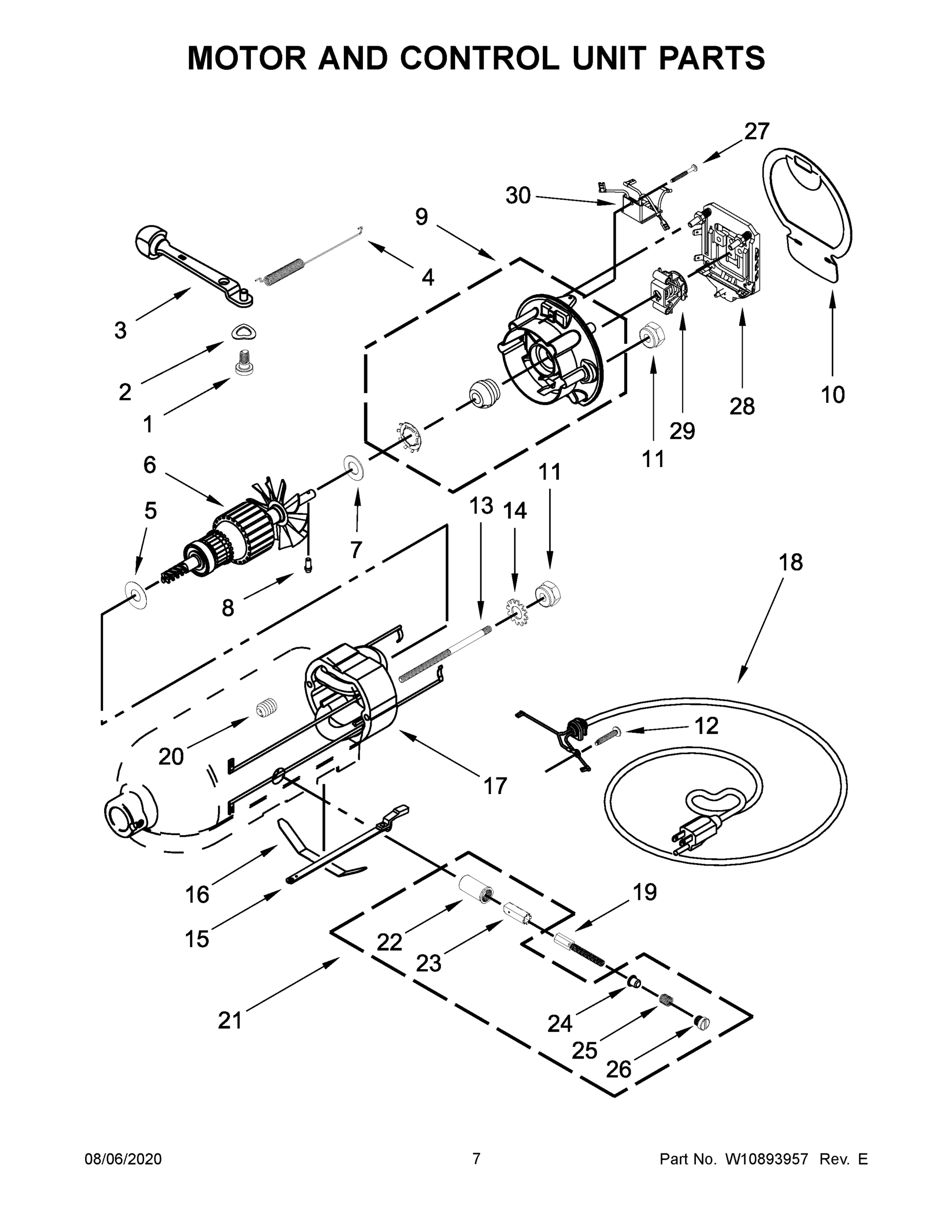04 - MOTOR AND CONTROL UNIT PARTS