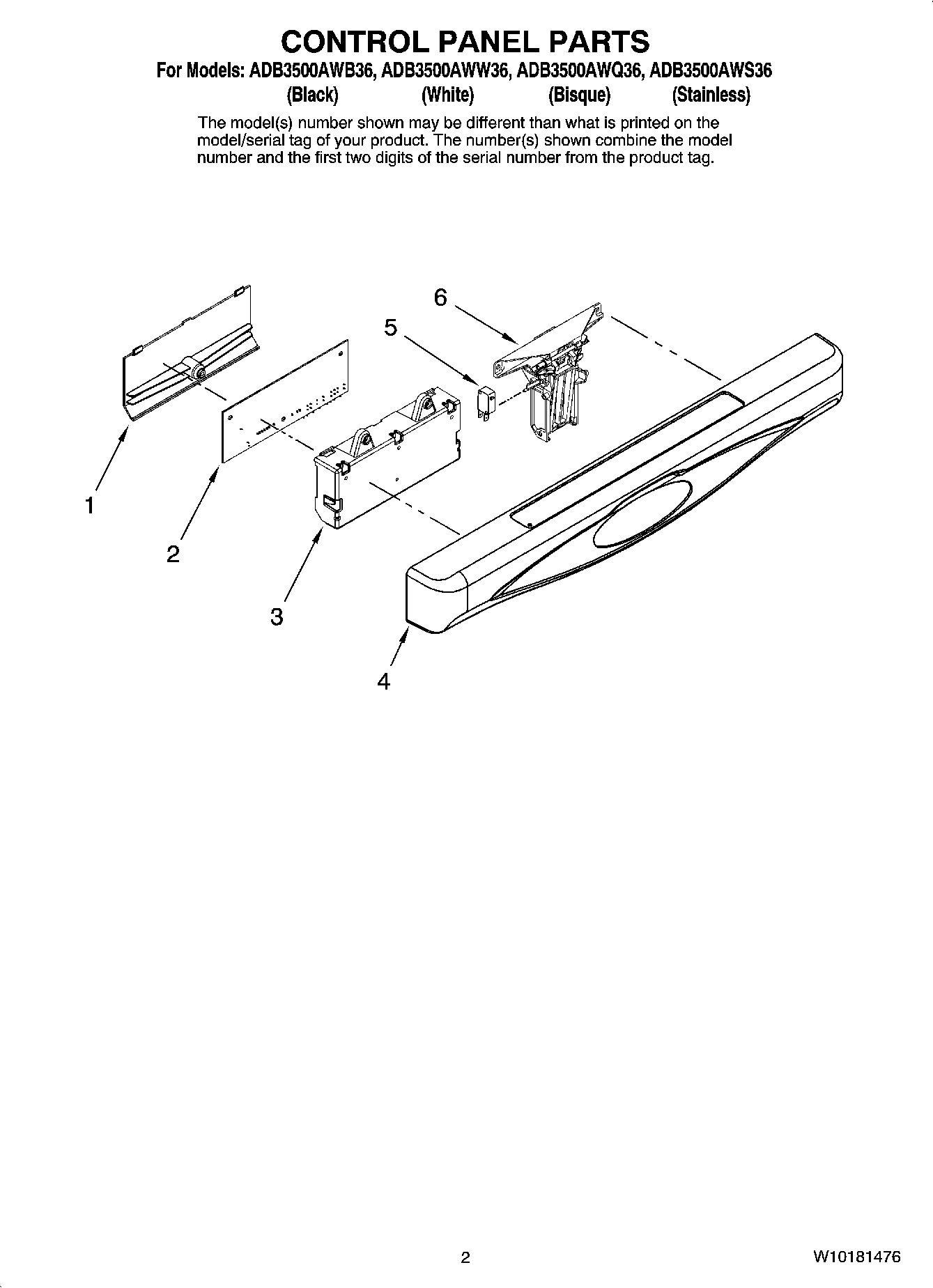02 - CONTROL PANEL PARTS