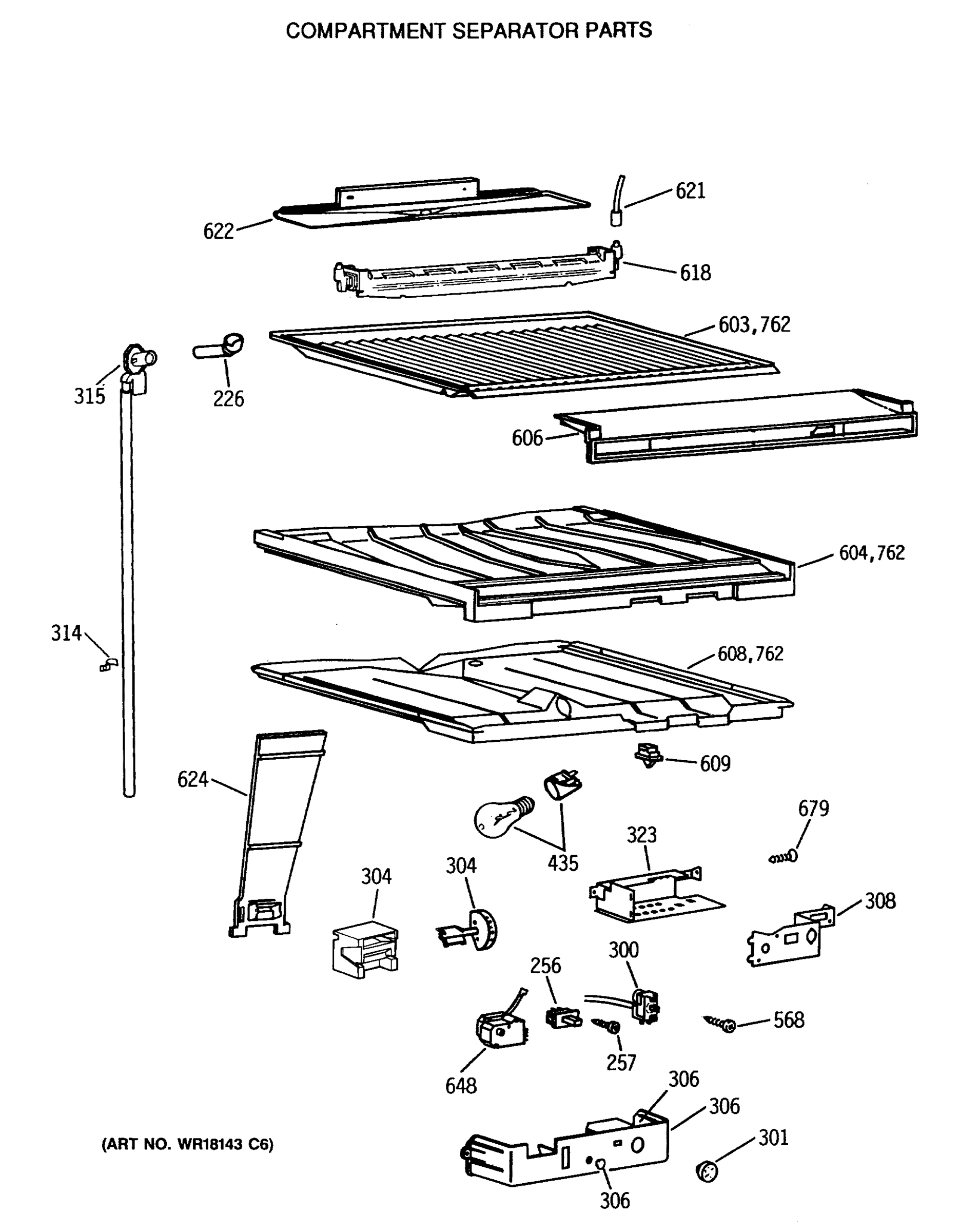 COMPARTMENT SEPARATOR PARTS
