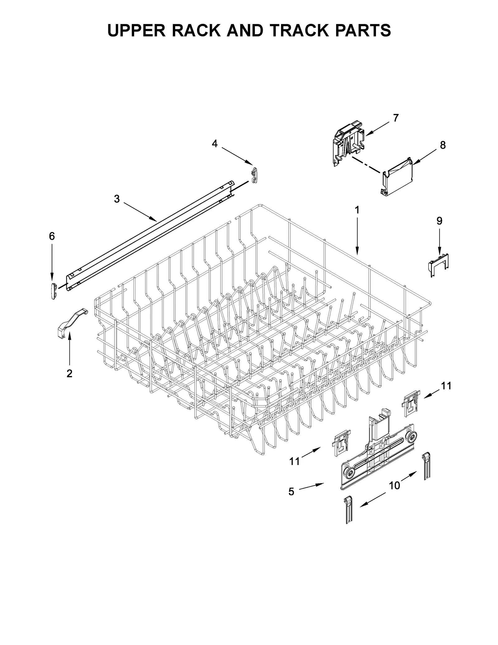 UPPER RACK AND TRACK PARTS