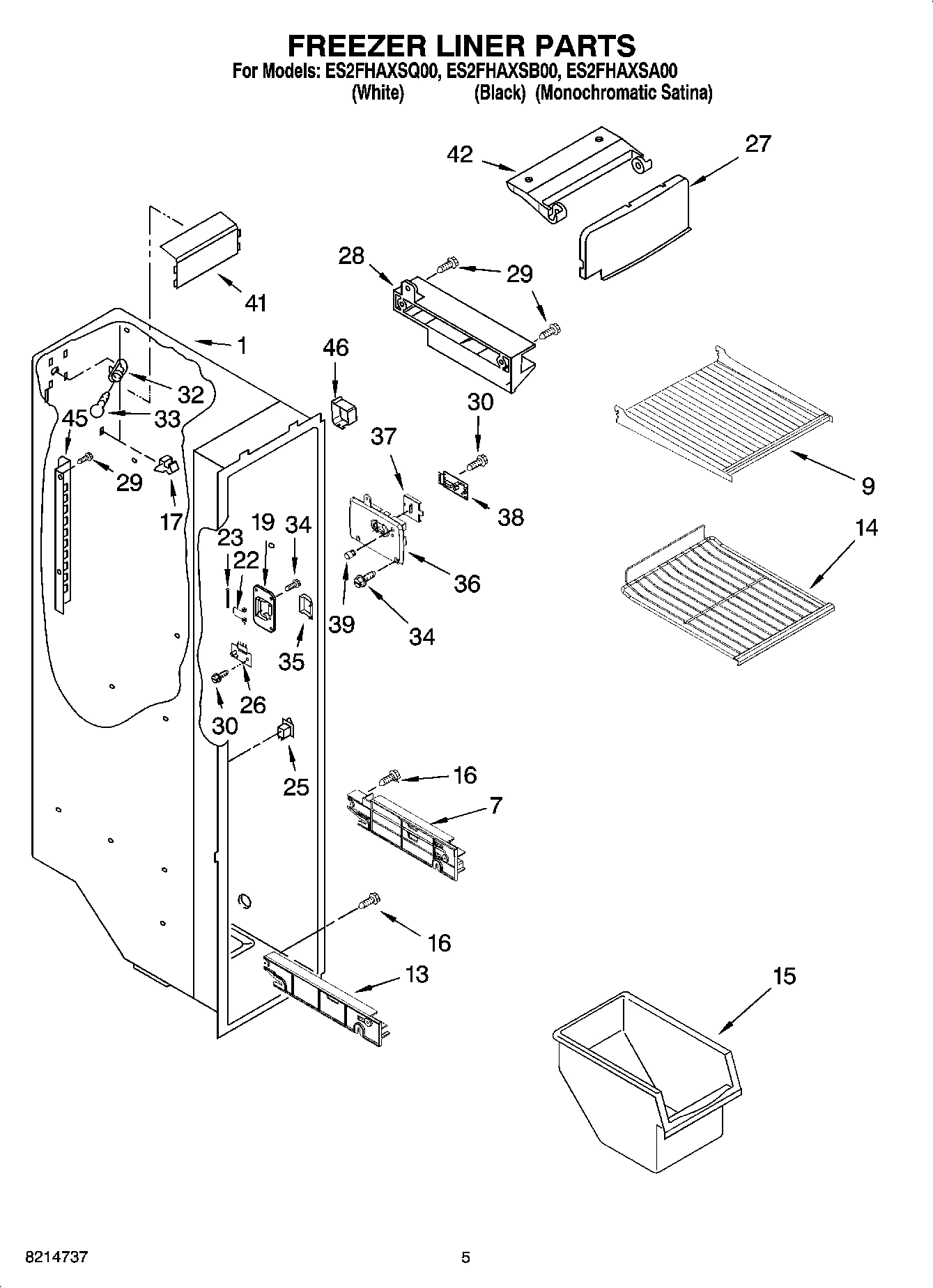 04 - FREEZER LINER PARTS