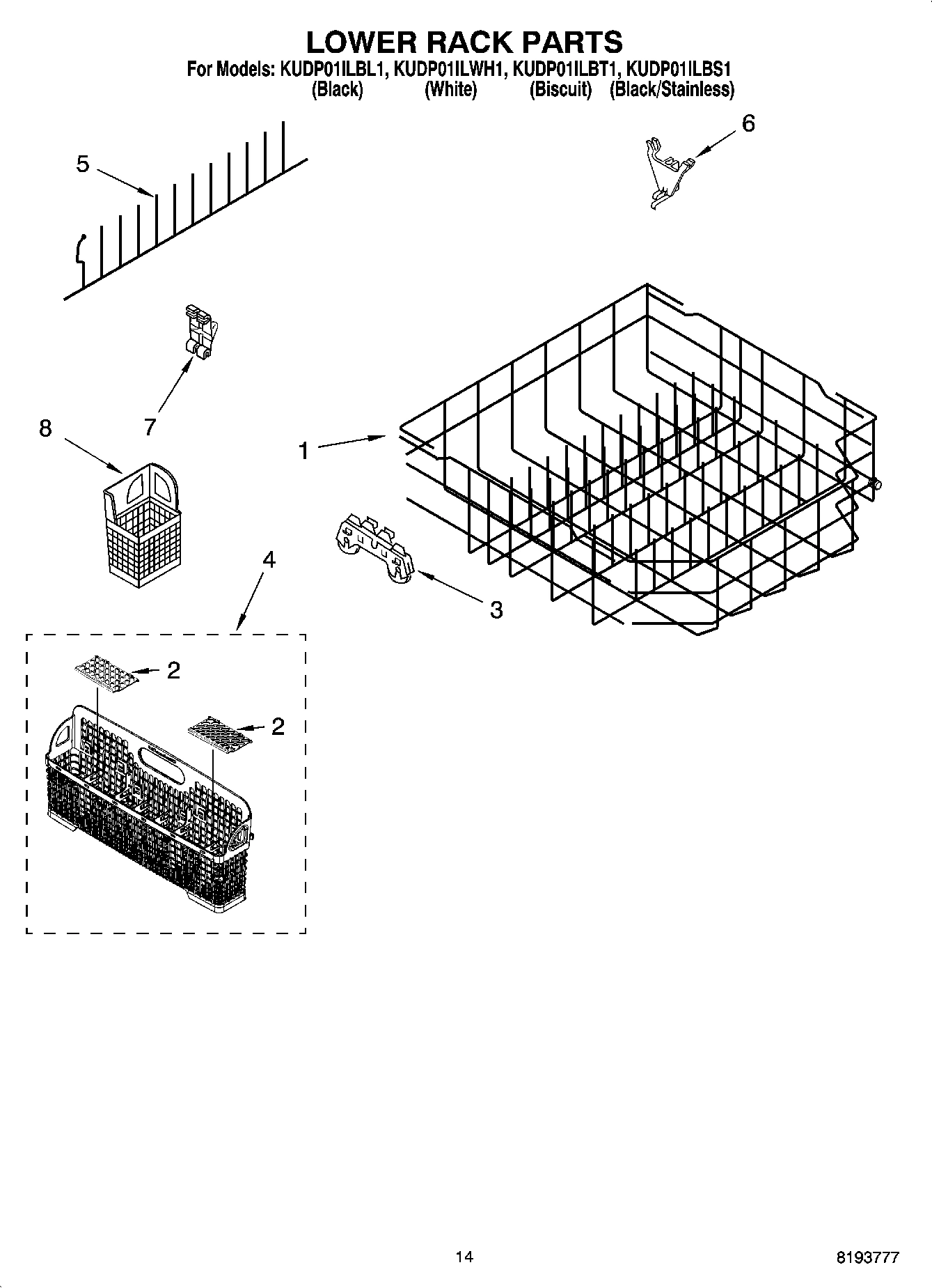 11 - LOWER RACK PARTS