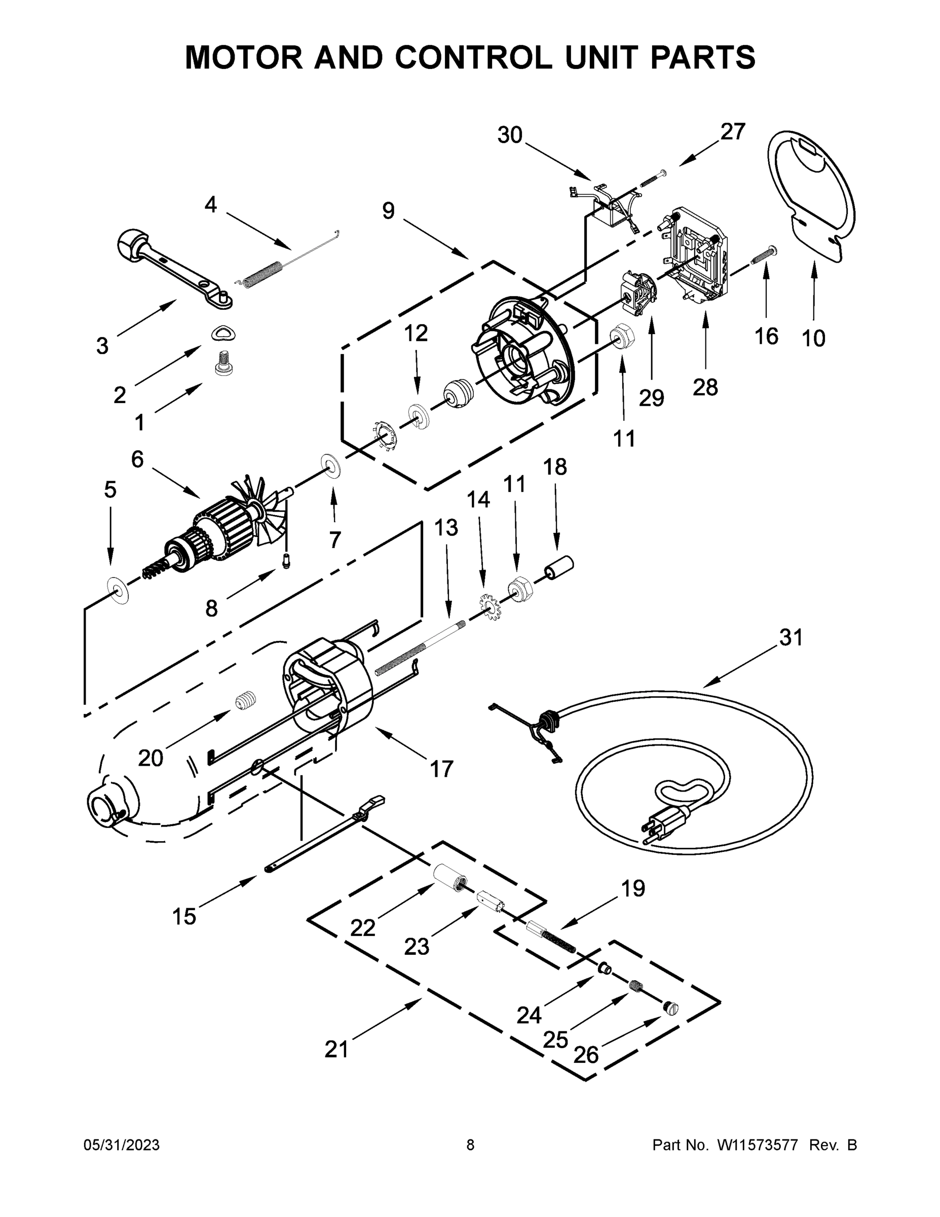 05 - MOTOR AND CONTROL UNIT PARTS
