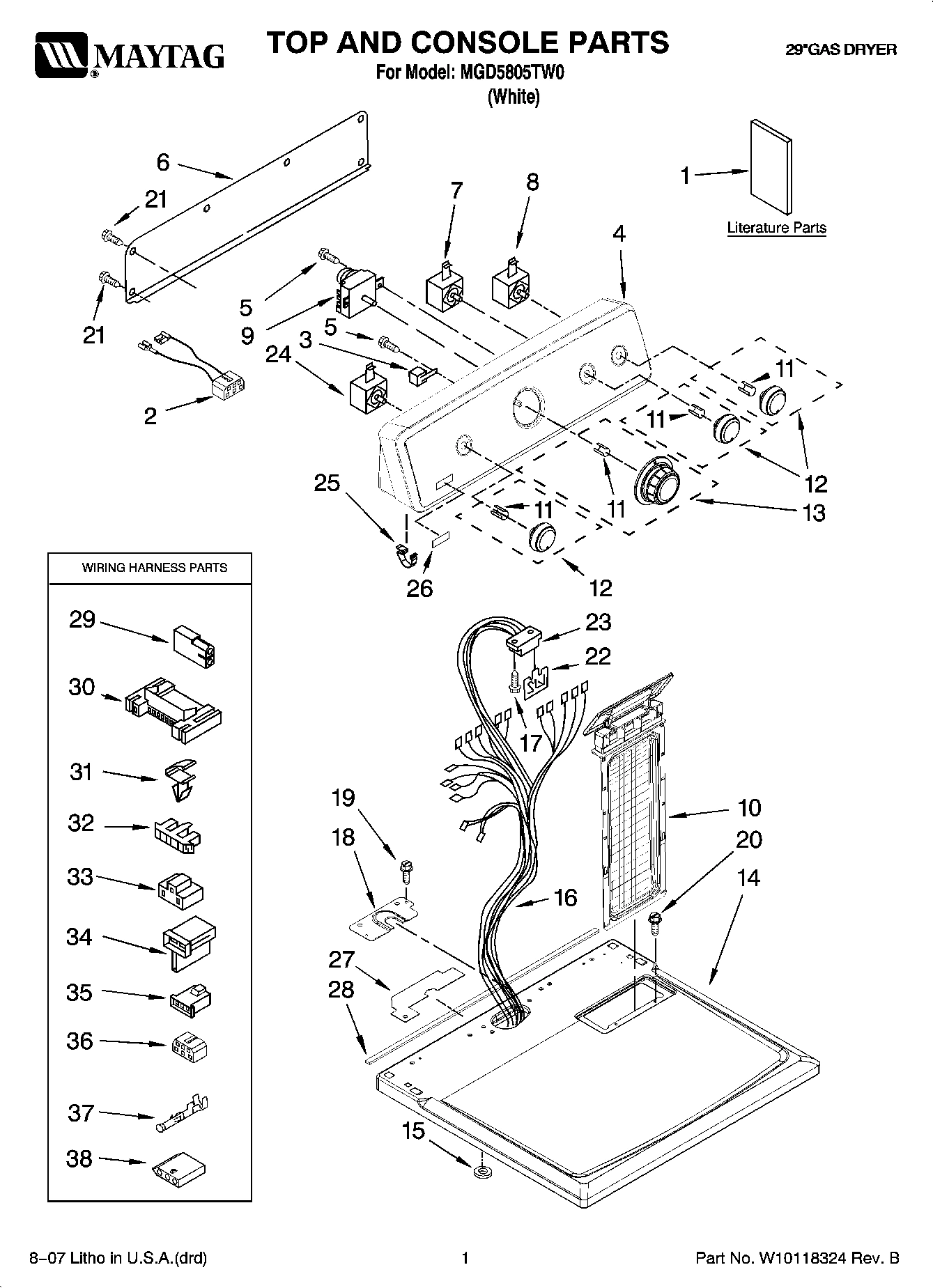 01 - TOP AND CONSOLE PARTS