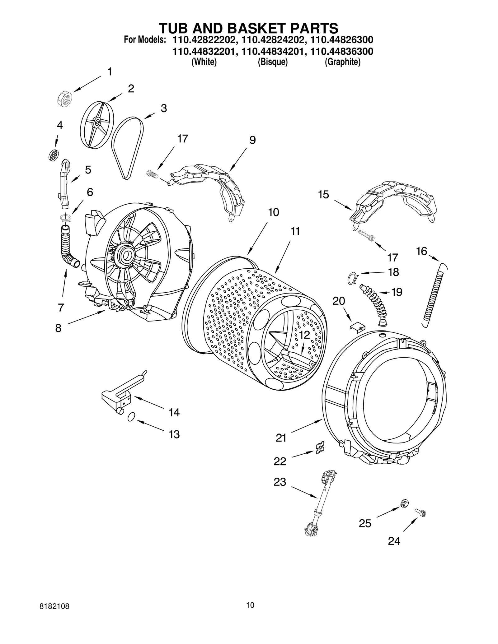 TUB AND BASKET PARTS