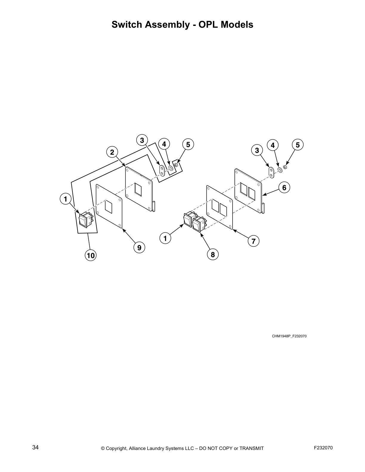 Switch Assembly - OPL Models