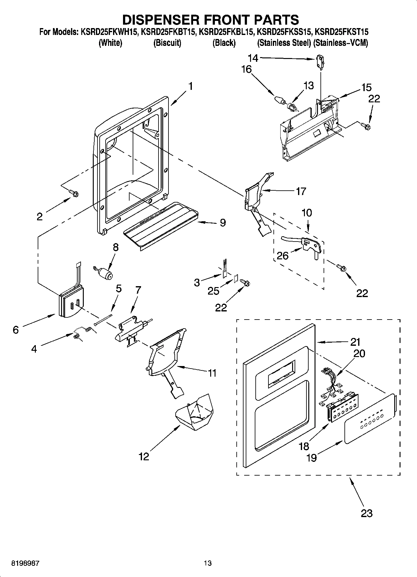 08 - DISPENSER FRONT PARTS