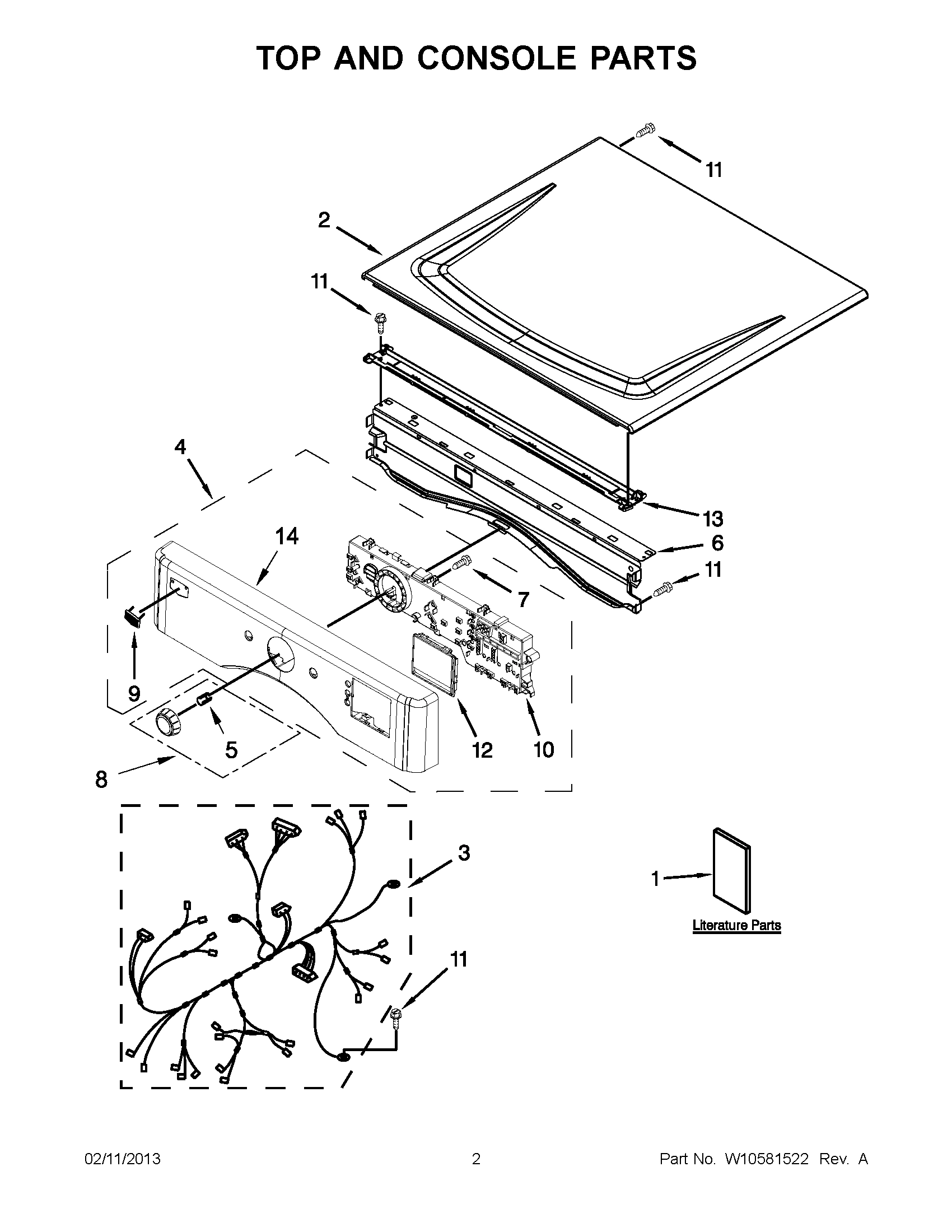 01 - TOP AND CONSOLE PARTS