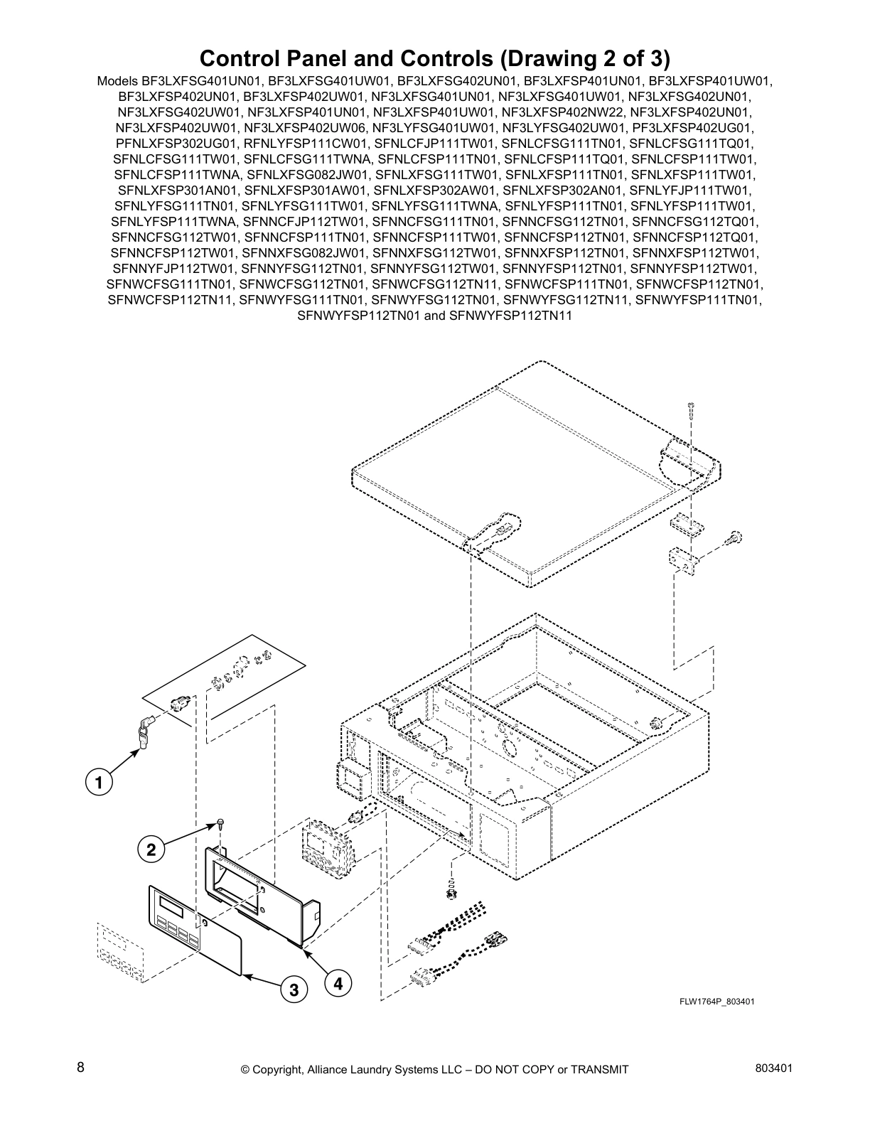 Control Panel and Controls (Drawing 2 of 3)