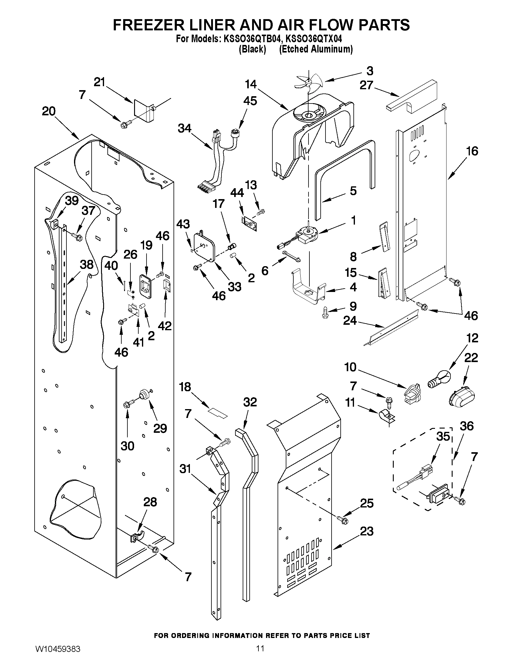 08 - FREEZER LINER AND AIR FLOW PARTS