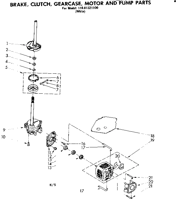 BRAKE CLUTCH GEARCASE MOTOR AND PUMP PARTS