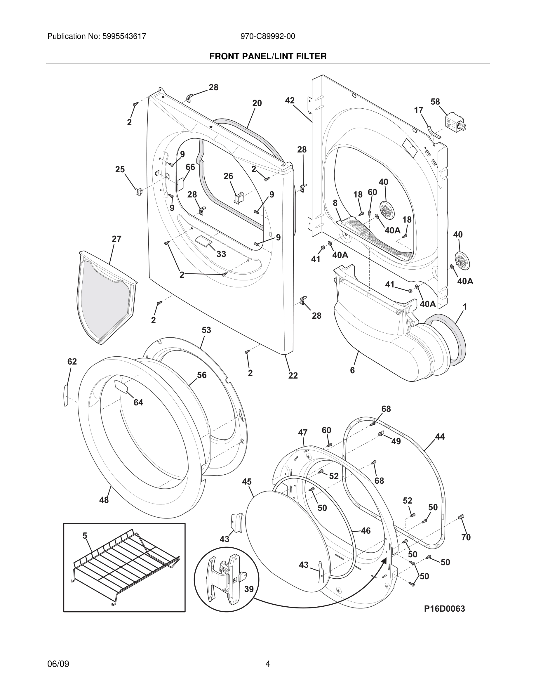 05 - FRONT PANEL/LINT FILTER