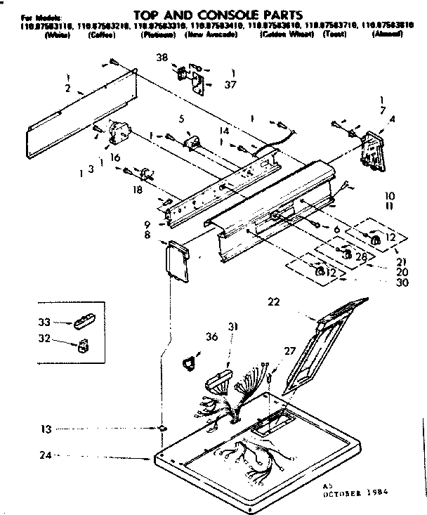 TOP AND CONSOLE PARTS