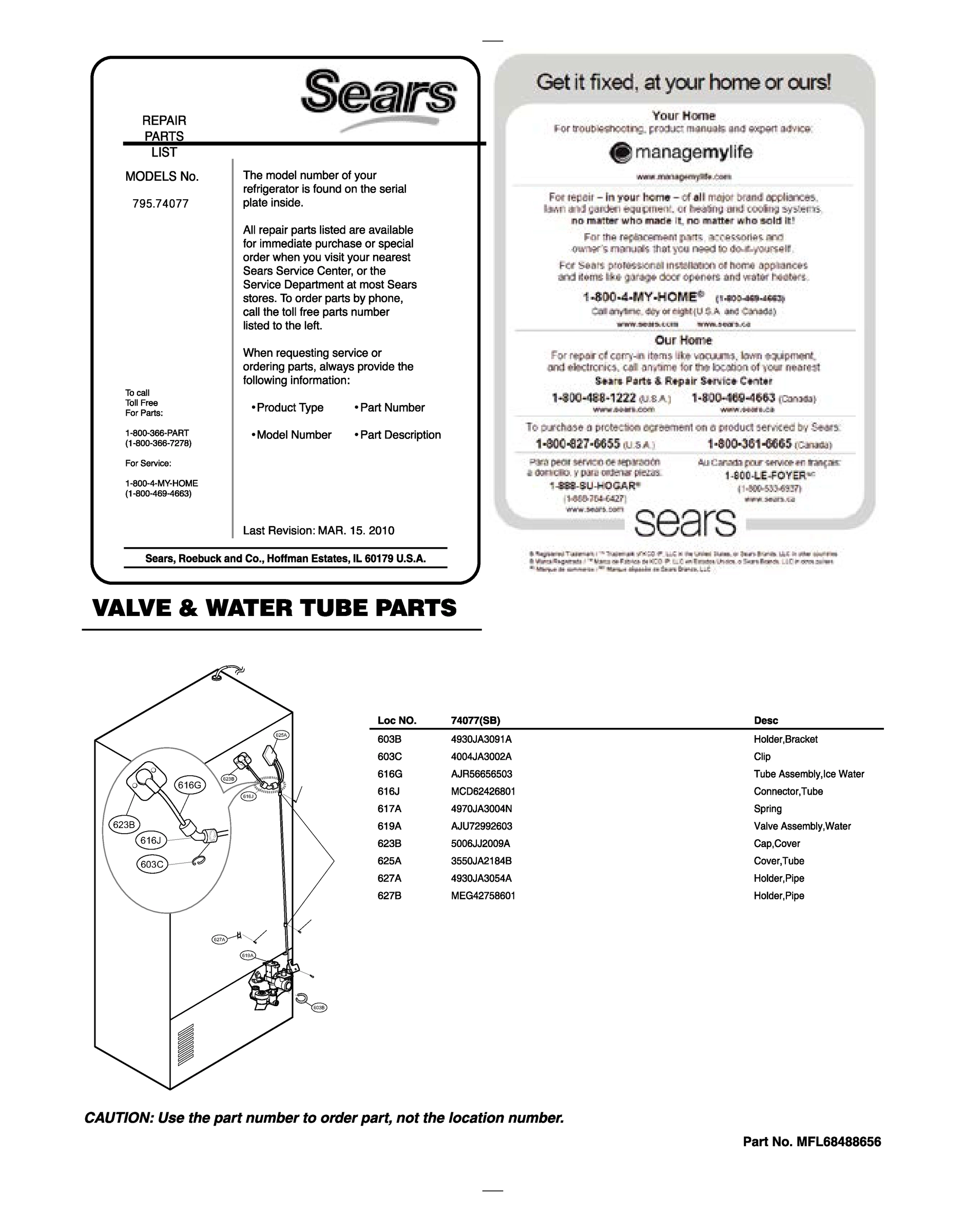 VALVE & WATER TUBE PARTS
