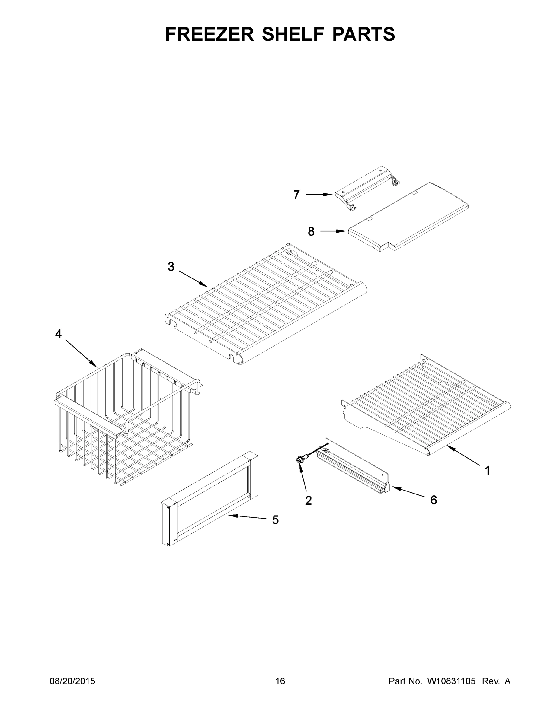 09 - FREEZER SHELF PARTS