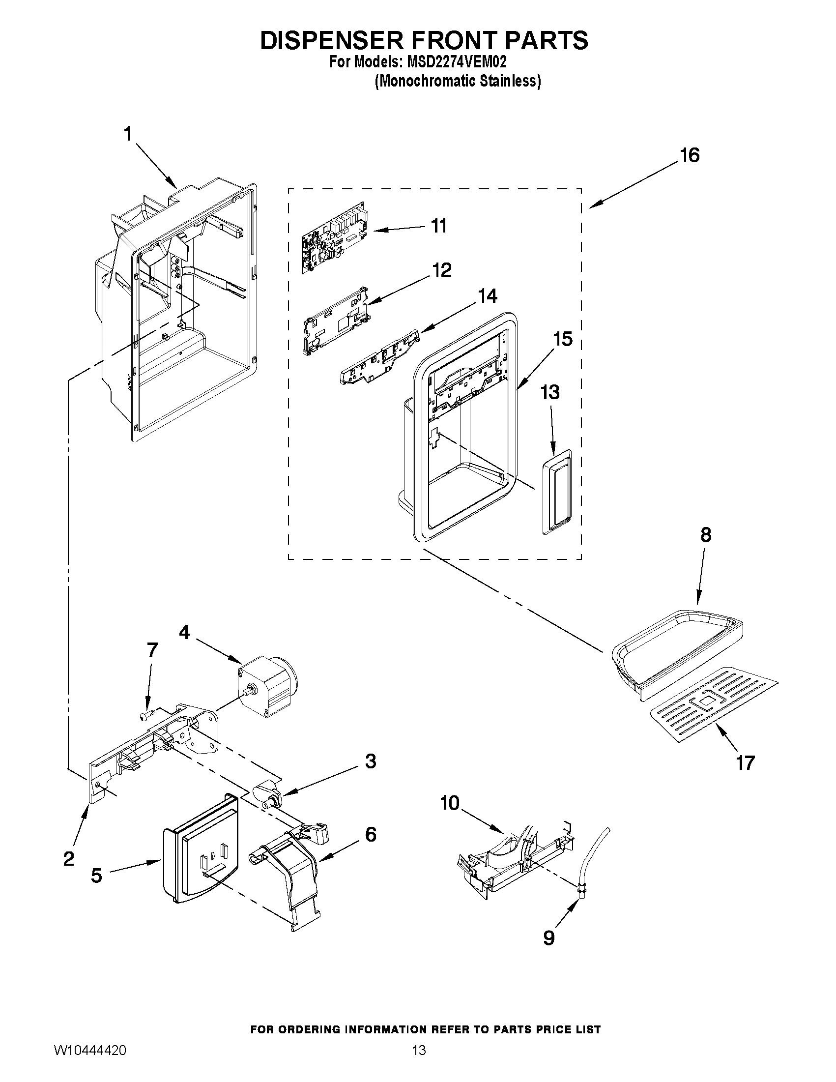 08 - DISPENSER FRONT PARTS