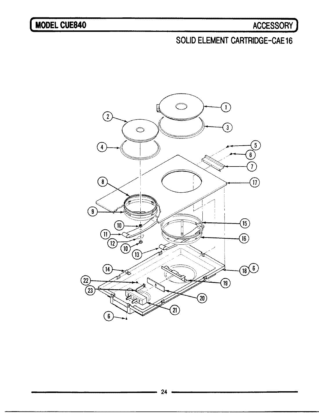 12 - SOLID ELEMENT CARTRIDGE (CAE16)