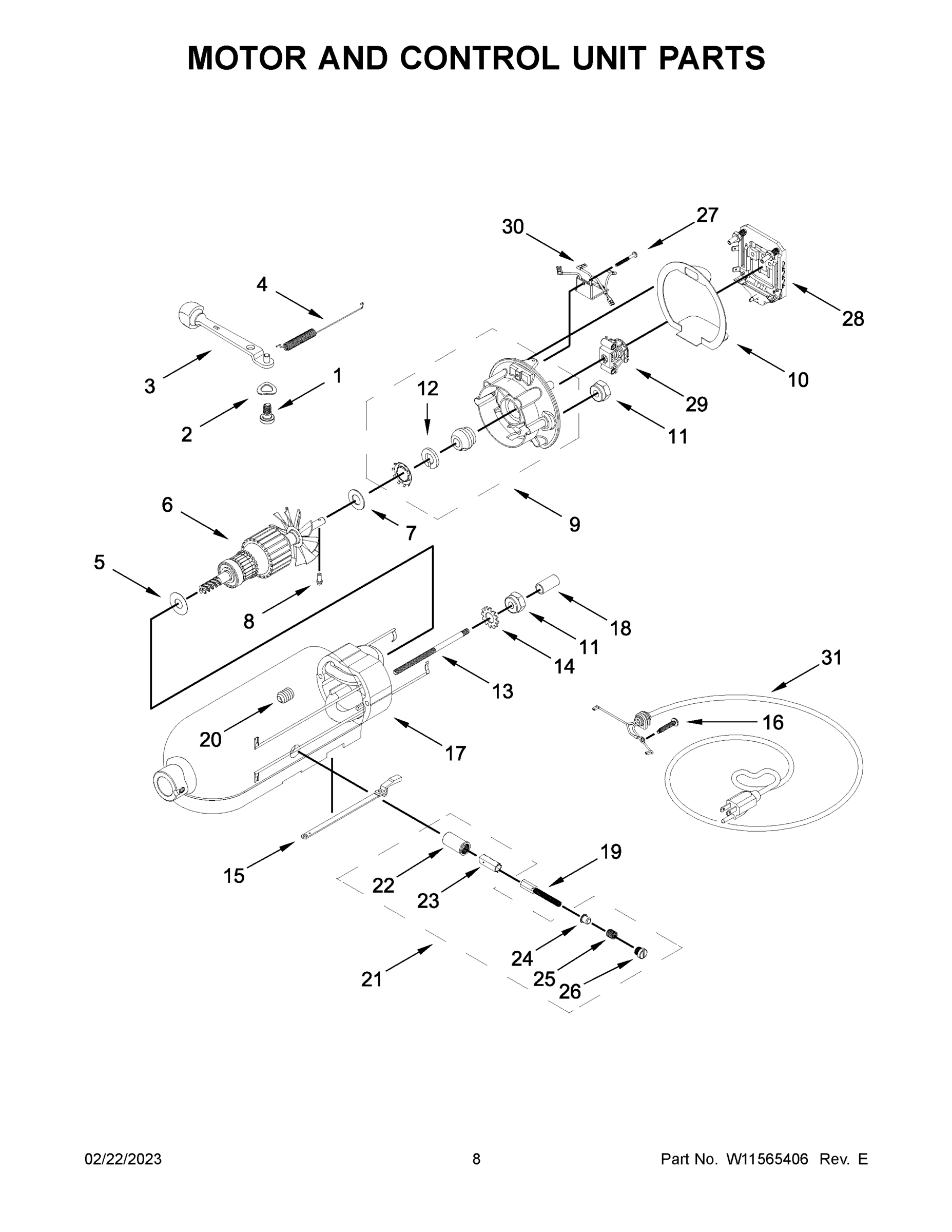 05 - MOTOR AND CONTROL UNIT PARTS