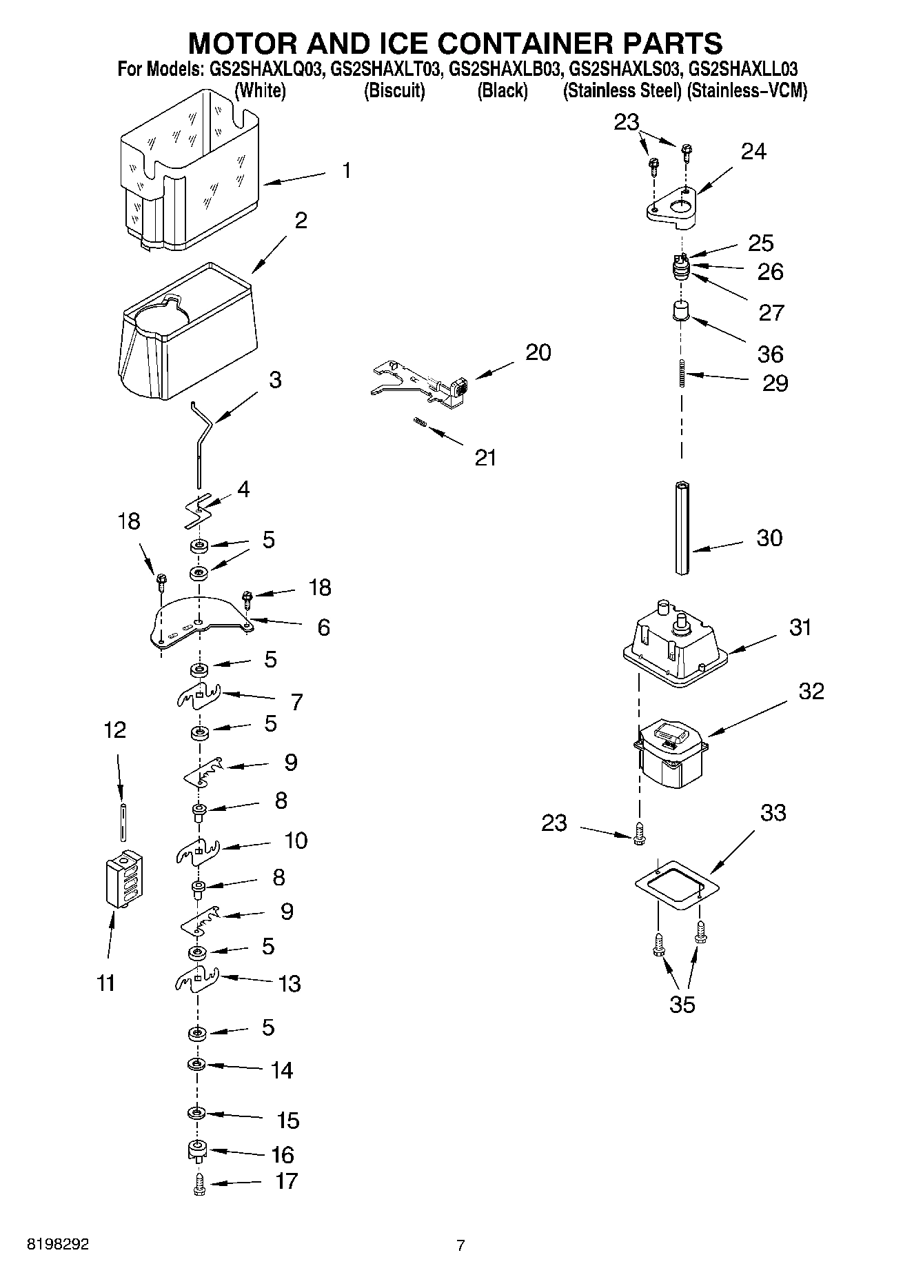 05 - MOTOR AND ICE CONTAINER
