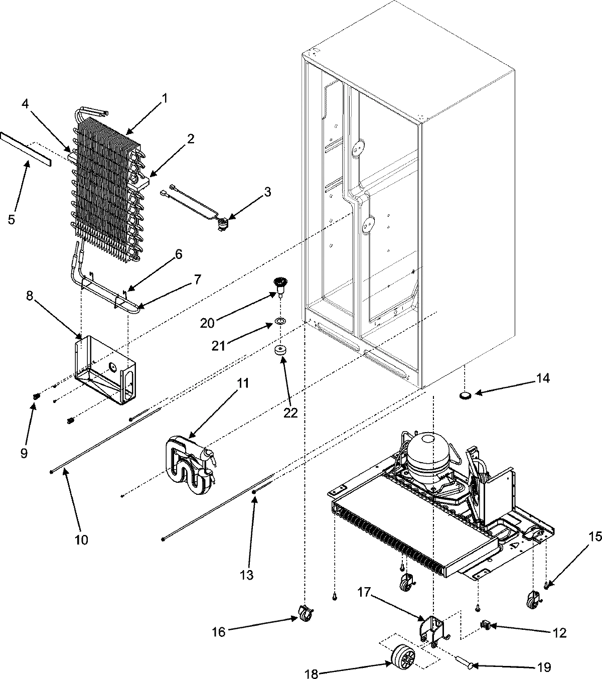 07 - EVAPORATOR ASSY./ROLLERS/WATER TANK