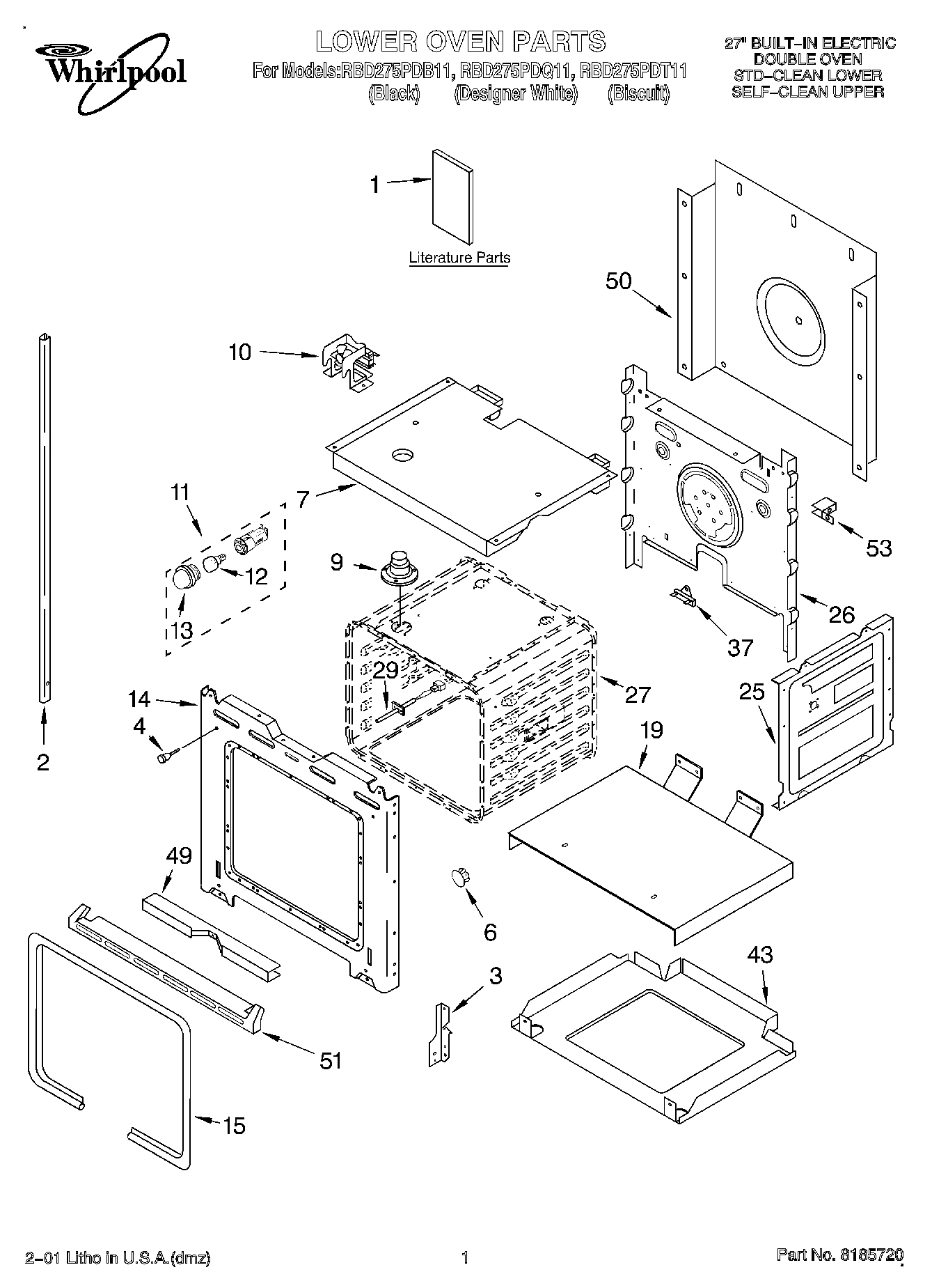 01 - LOWER OVEN, LITERATURE