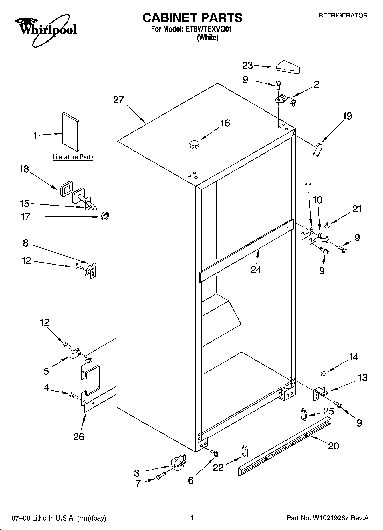 01 - CABINET PARTS