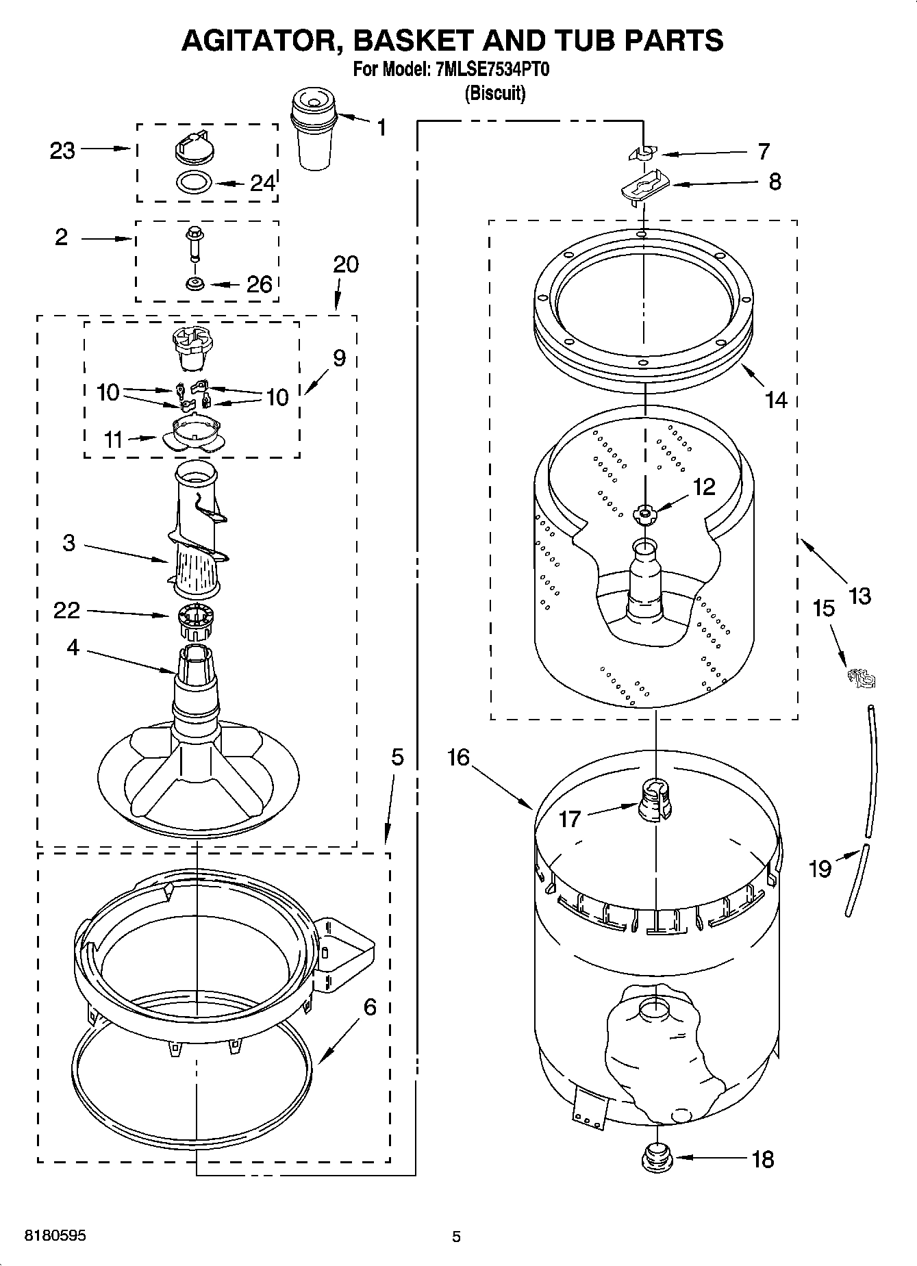03 - AGITATOR, BASKET AND TUB PARTS