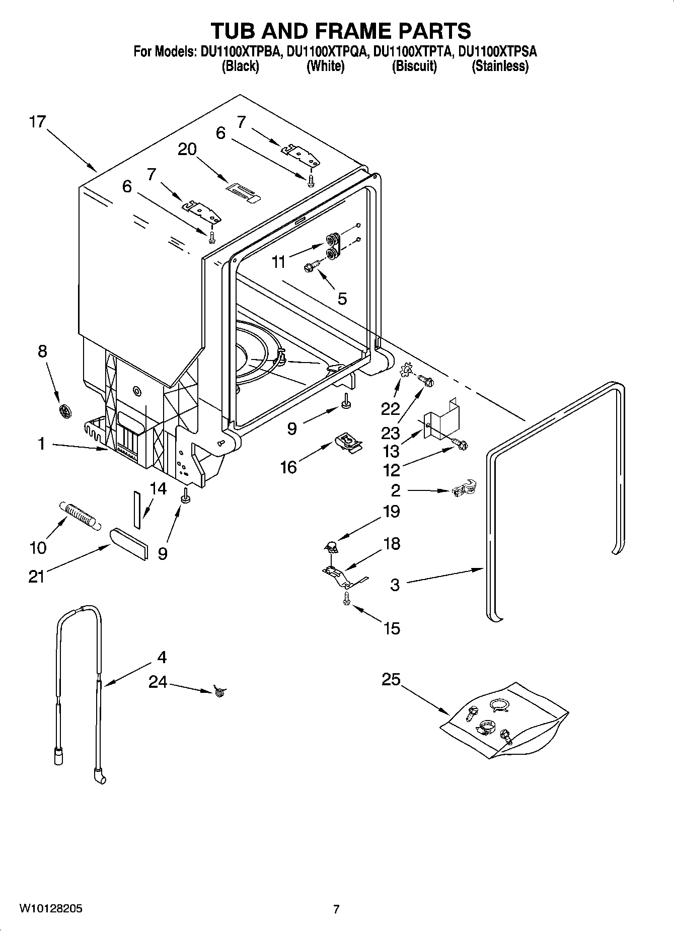 07 - TUB AND FRAME PARTS