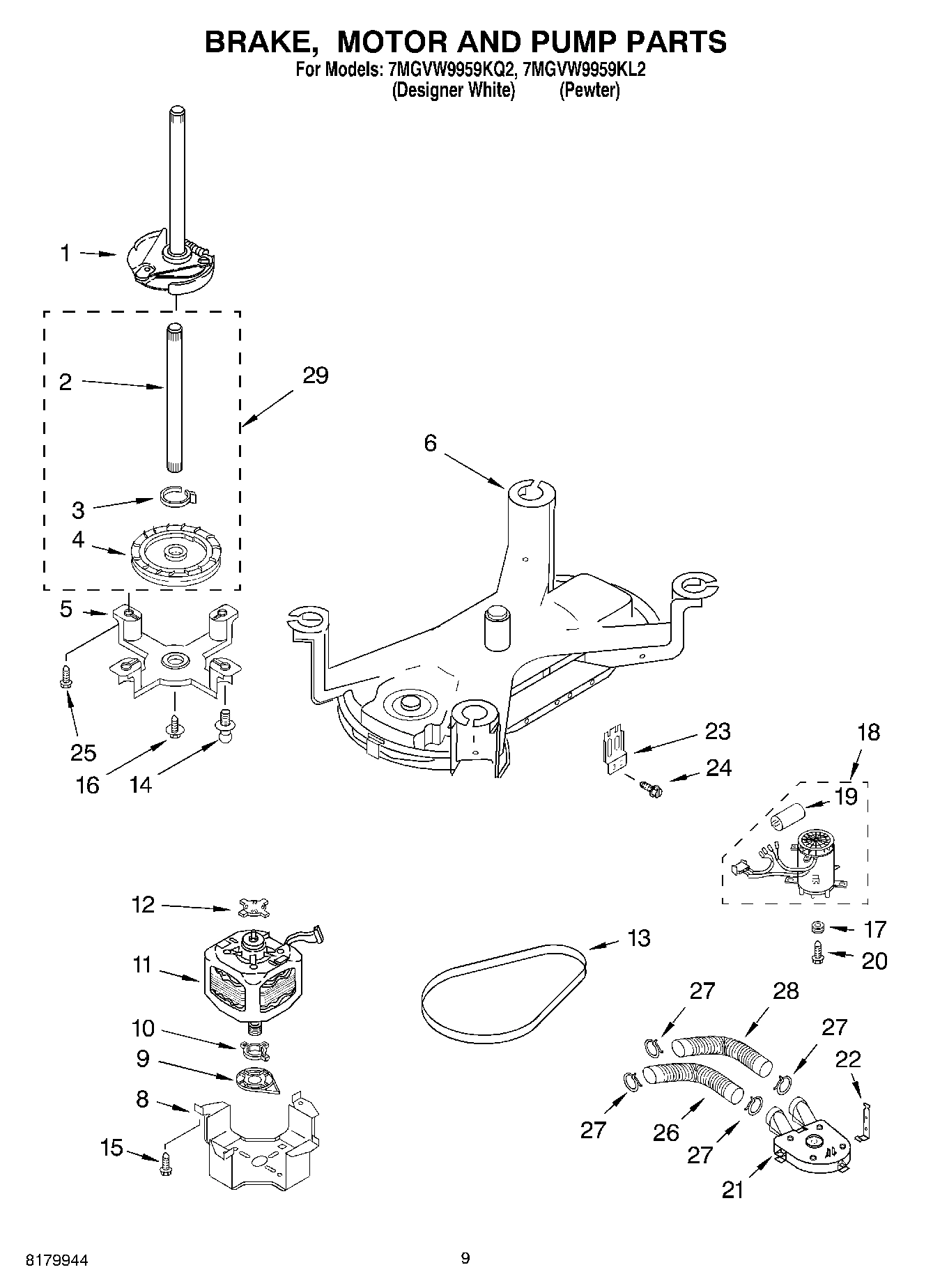 05 - BRAKE, MOTOR AND PUMP PARTS
