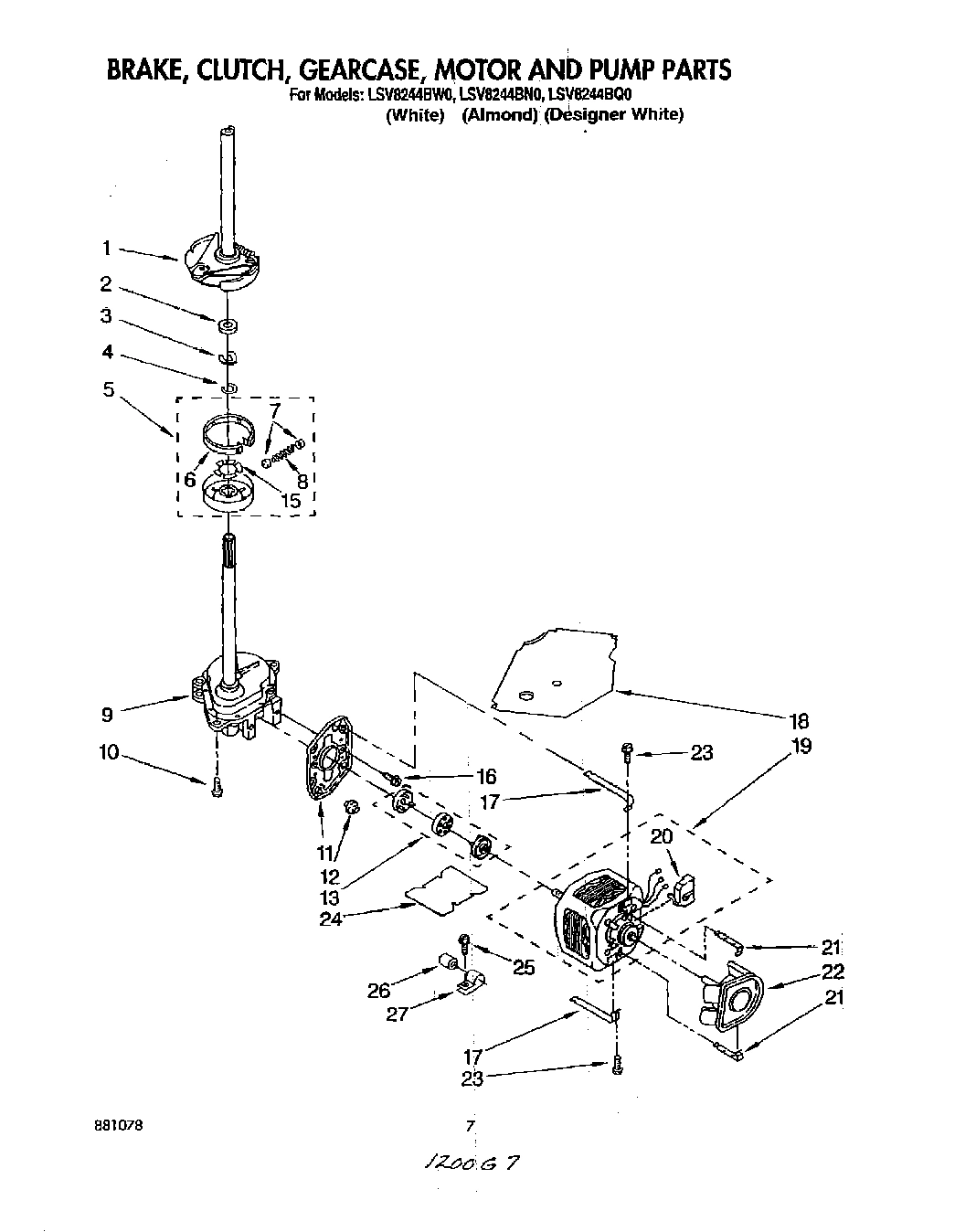 05 - BRAKE, CLUTCH, GEARCASE, MOTOR & PUMP