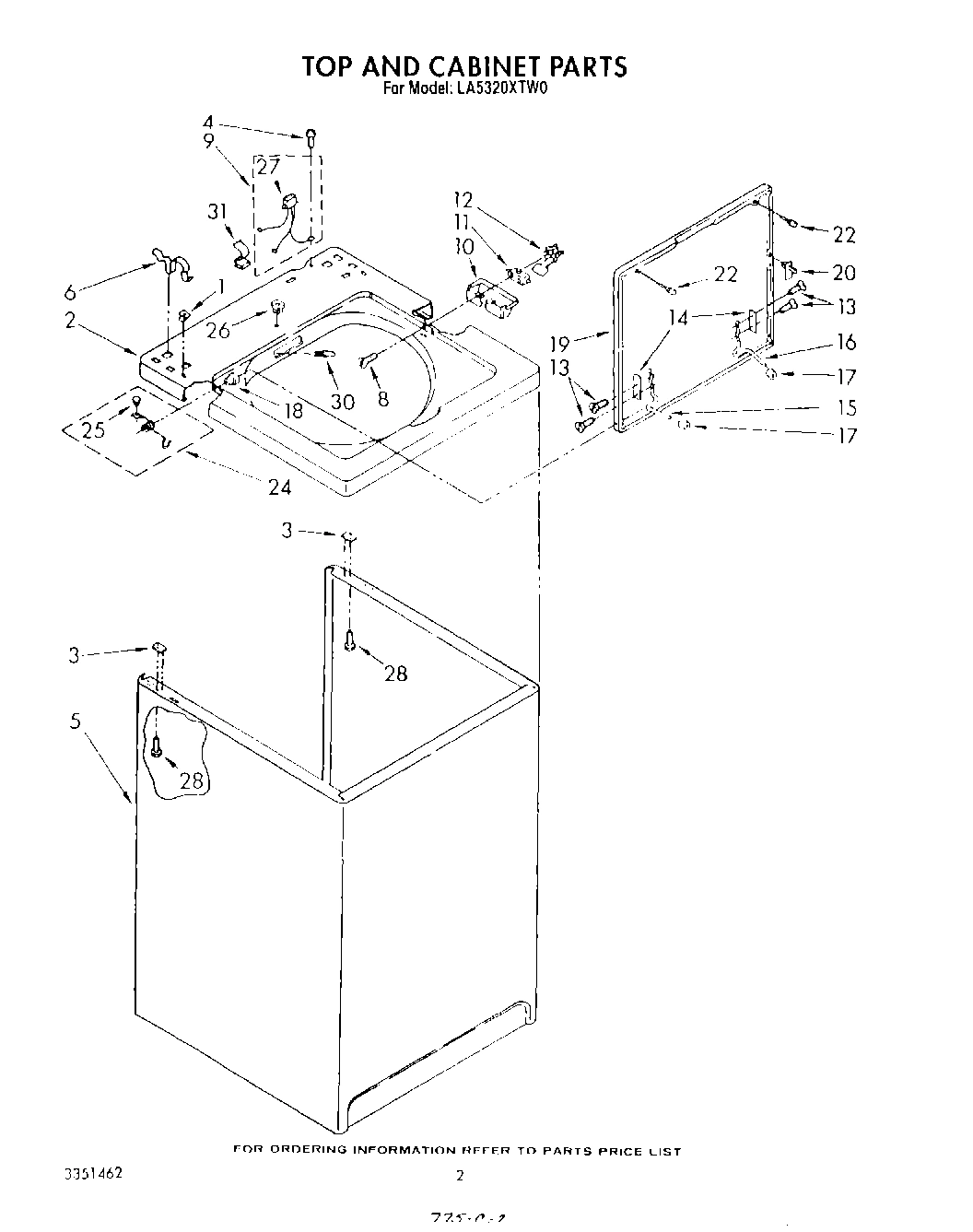 02 - TOP AND CABINET , LITERATURE AND OPTIONAL