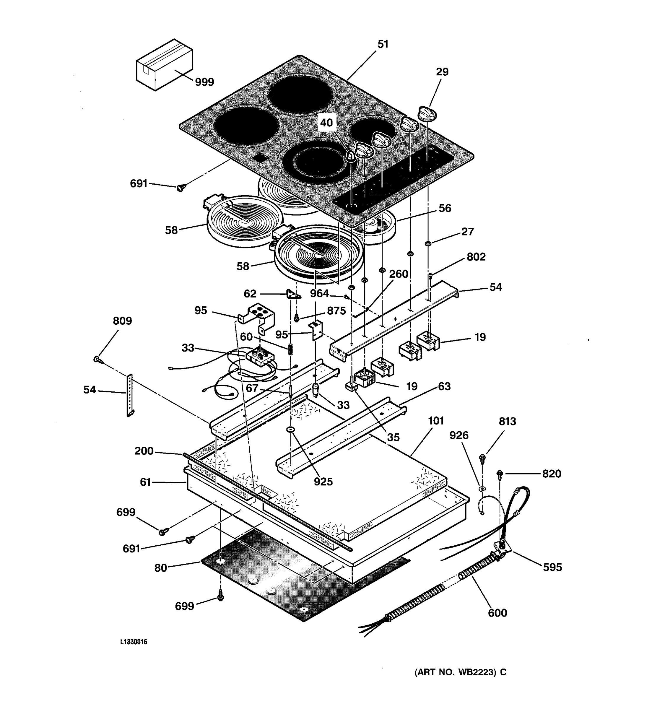 CONTROL PANEL & COOKTOP