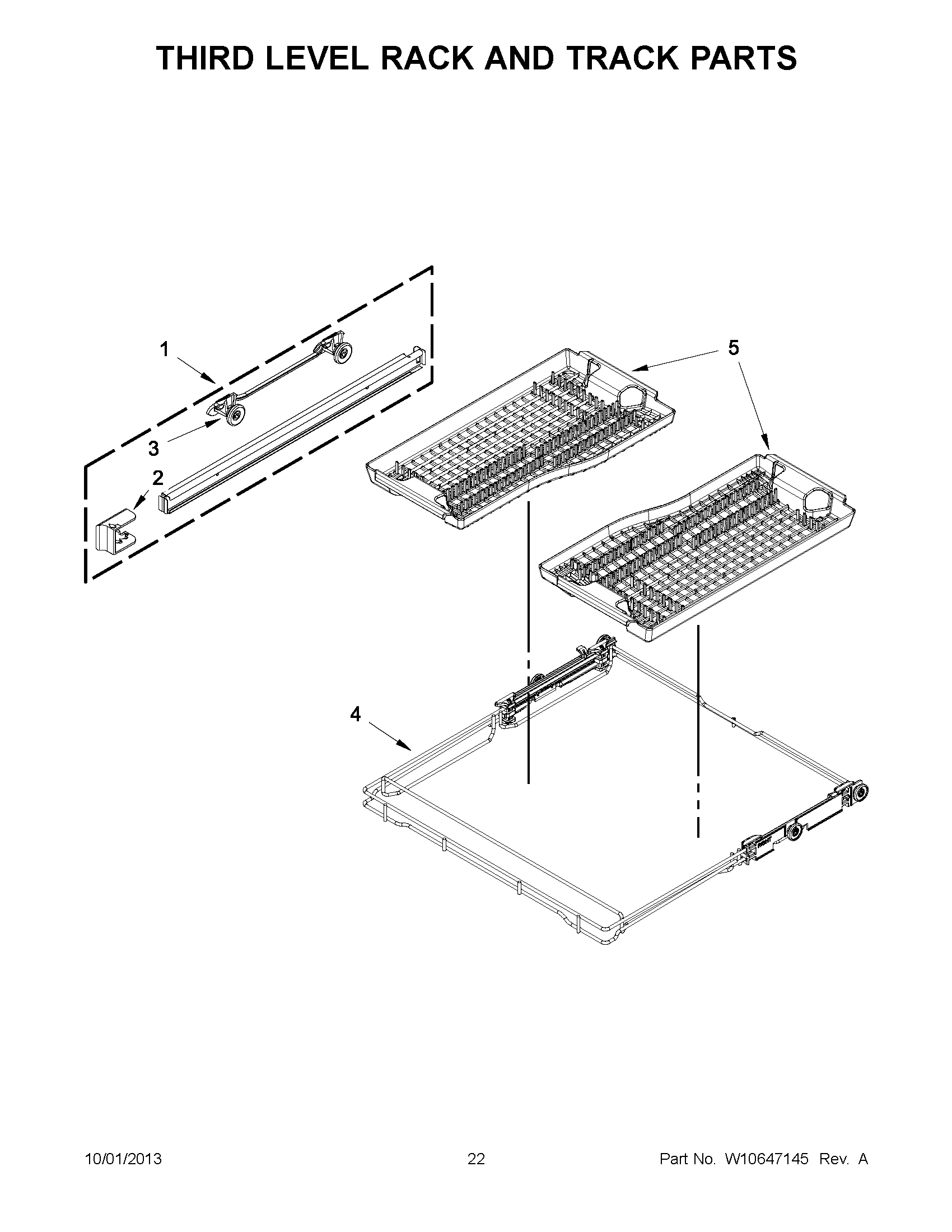 12 - THIRD LEVEL RACK AND TRACK PARTS
