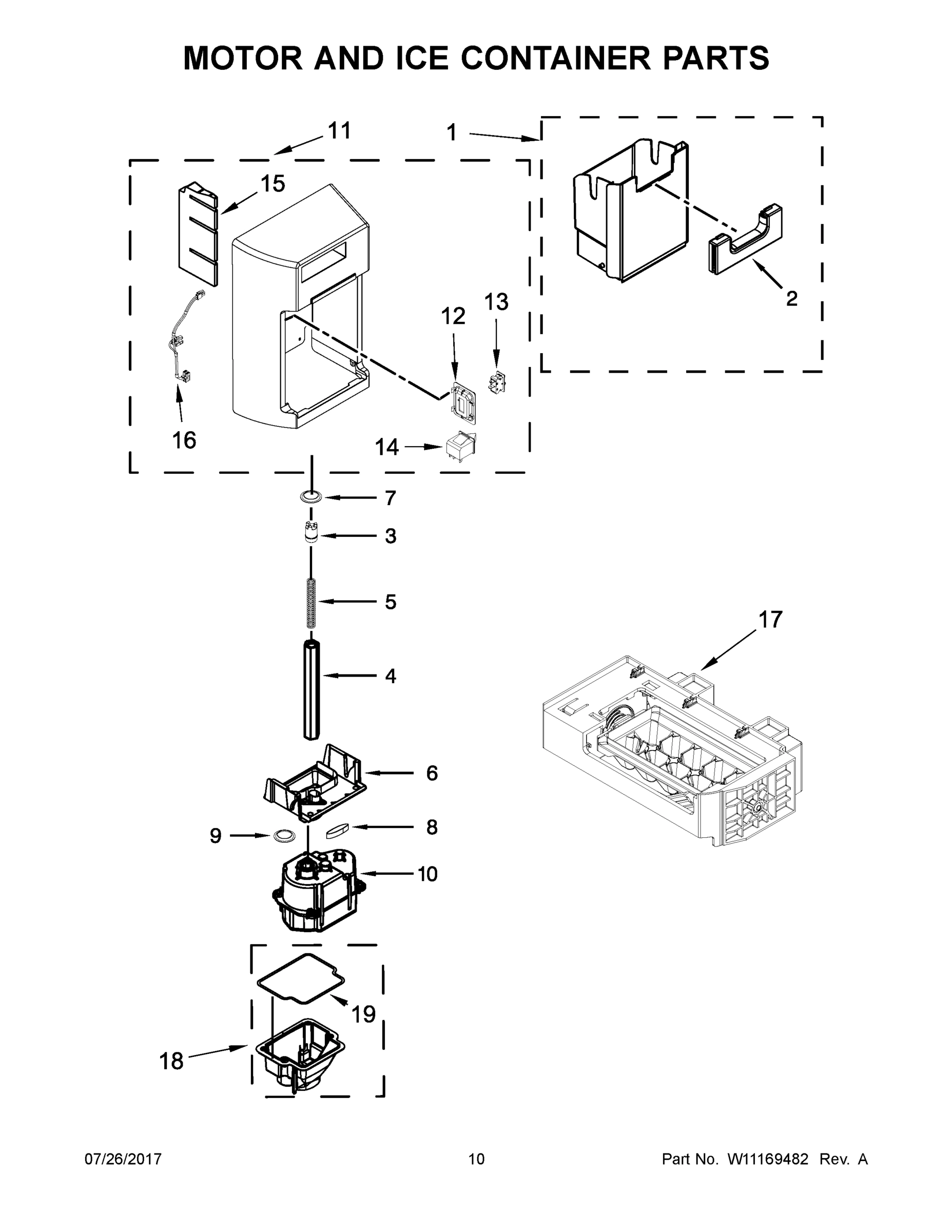 06 - MOTOR AND ICE CONTAINER PARTS