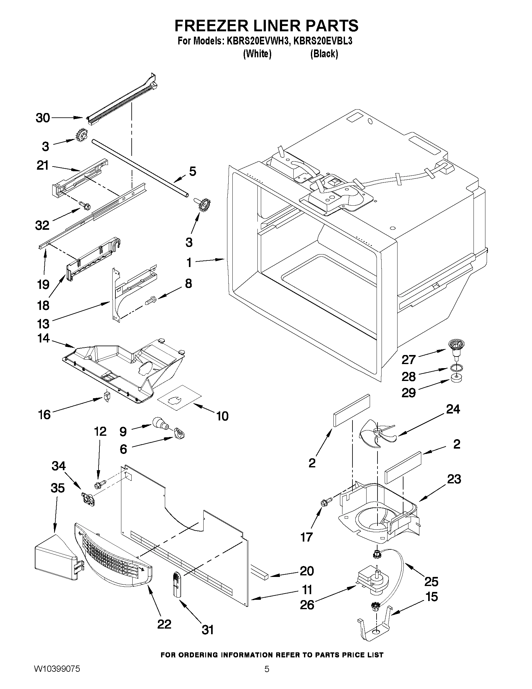 03 - FREEZER LINER PARTS
