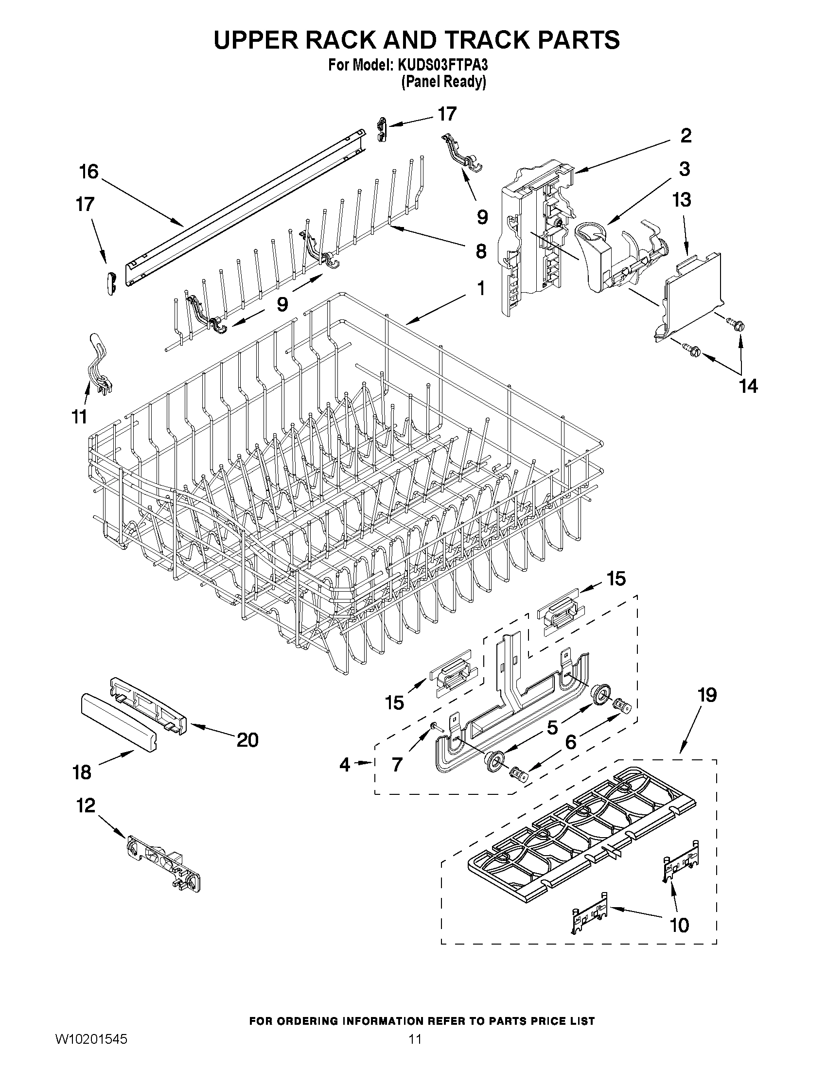 09 - UPPER RACK AND TRACK PARTS