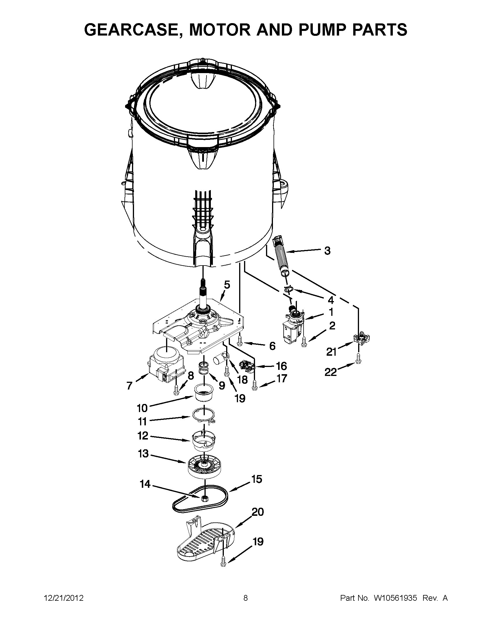 04 - GEARCASE, MOTOR AND PUMP PARTS