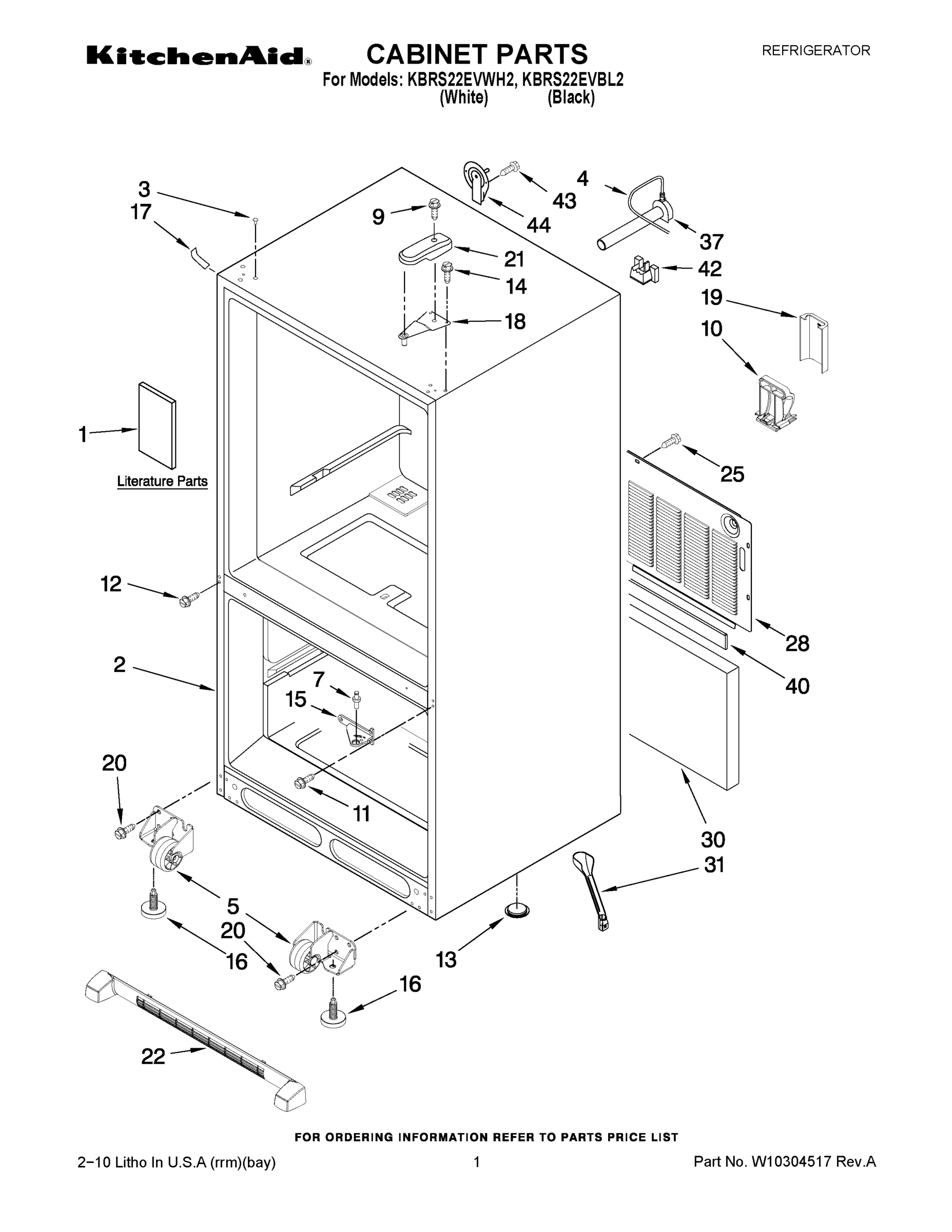 01 - CABINET PARTS