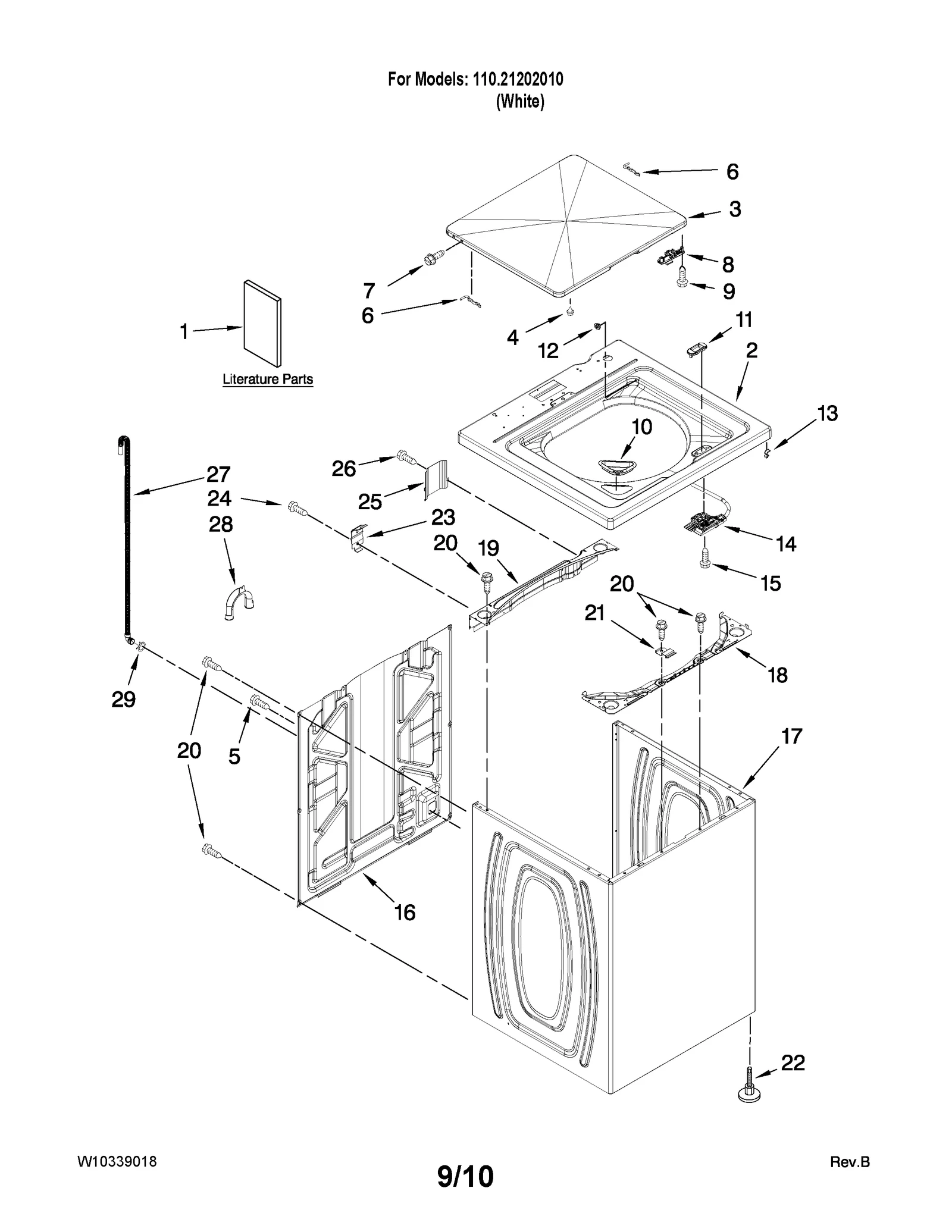 TOP AND CABINET PARTS
