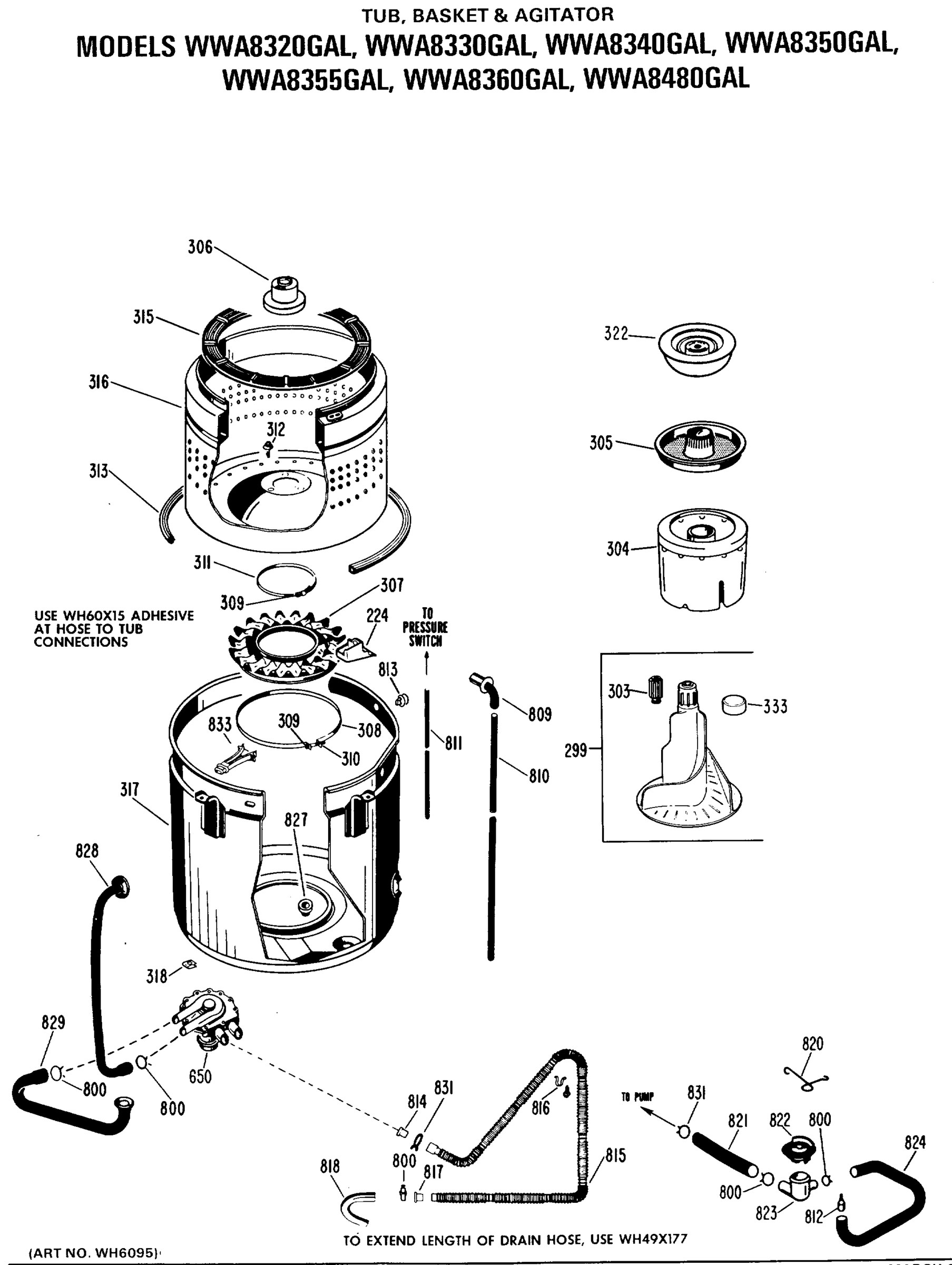 TUB, BASKET & AGITATOR