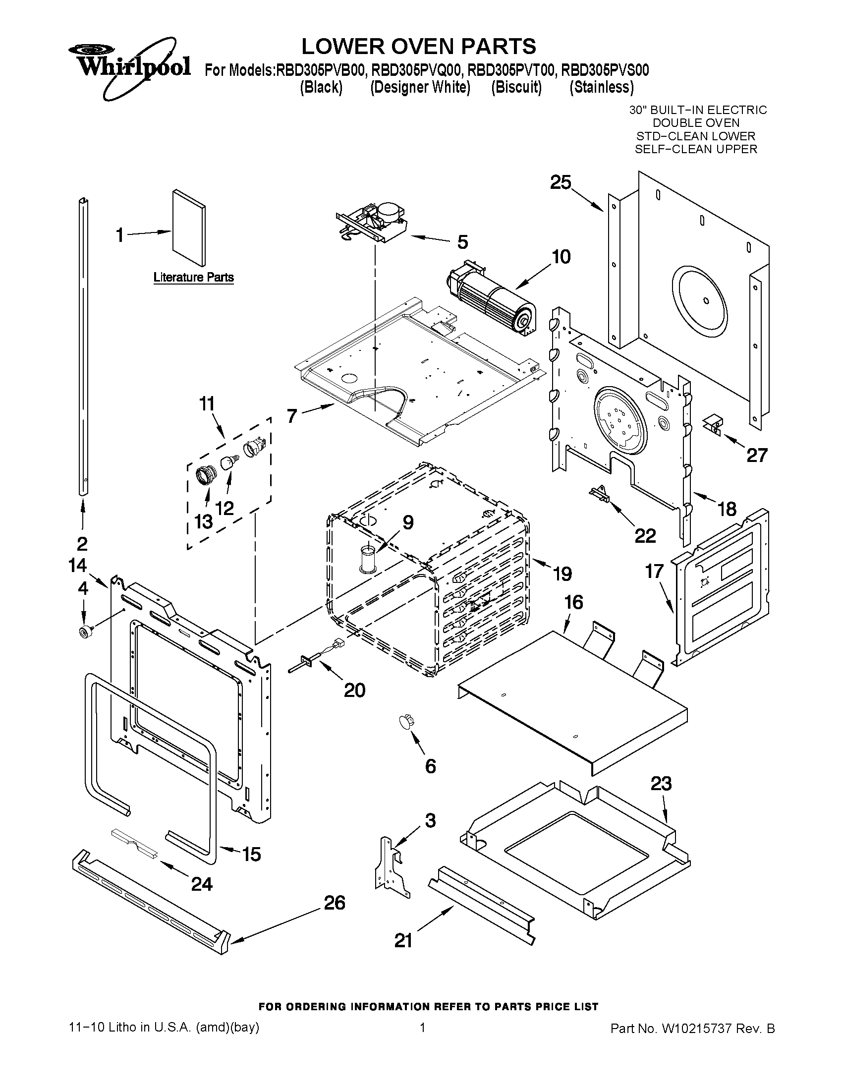 01 - LOWER OVEN PARTS