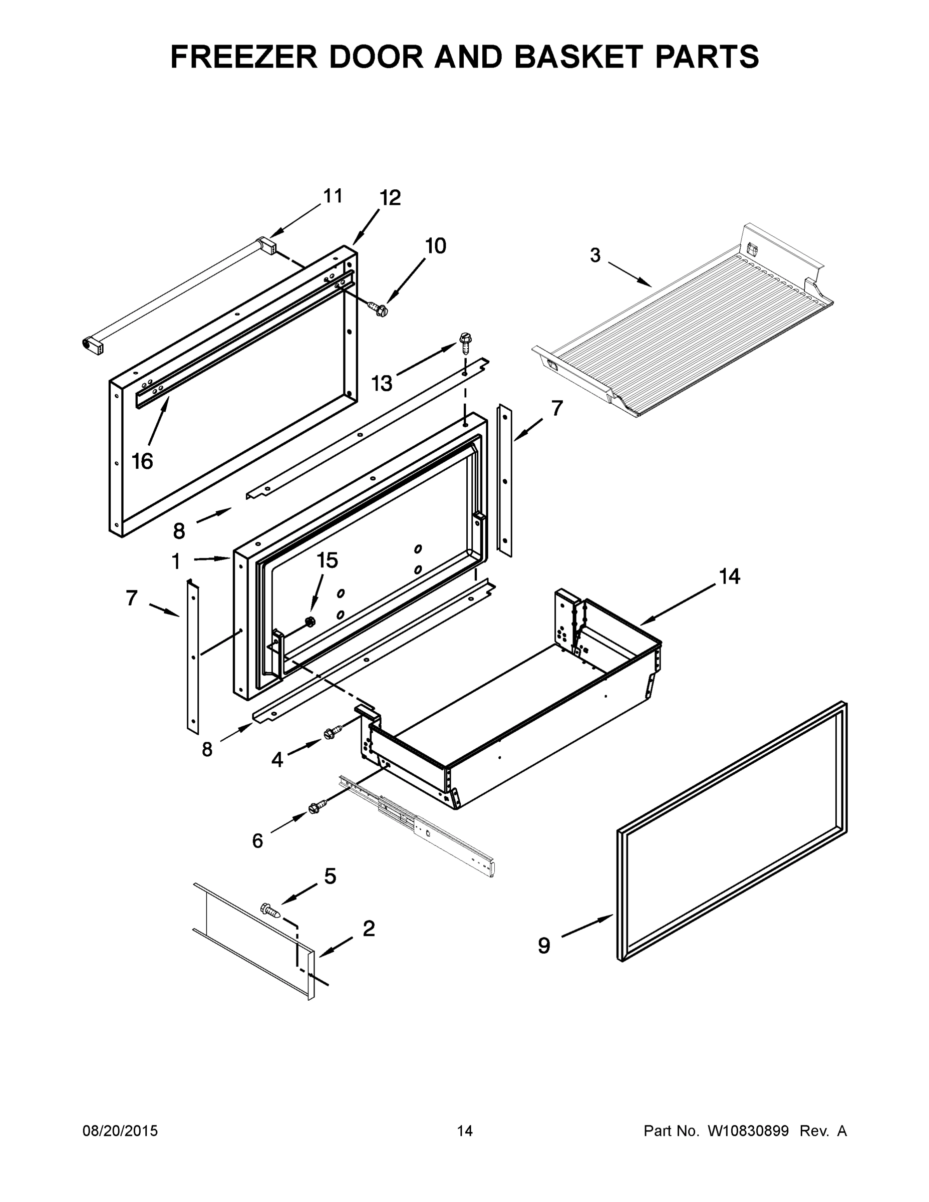 08 - FREEZER DOOR AND BASKET PARTS