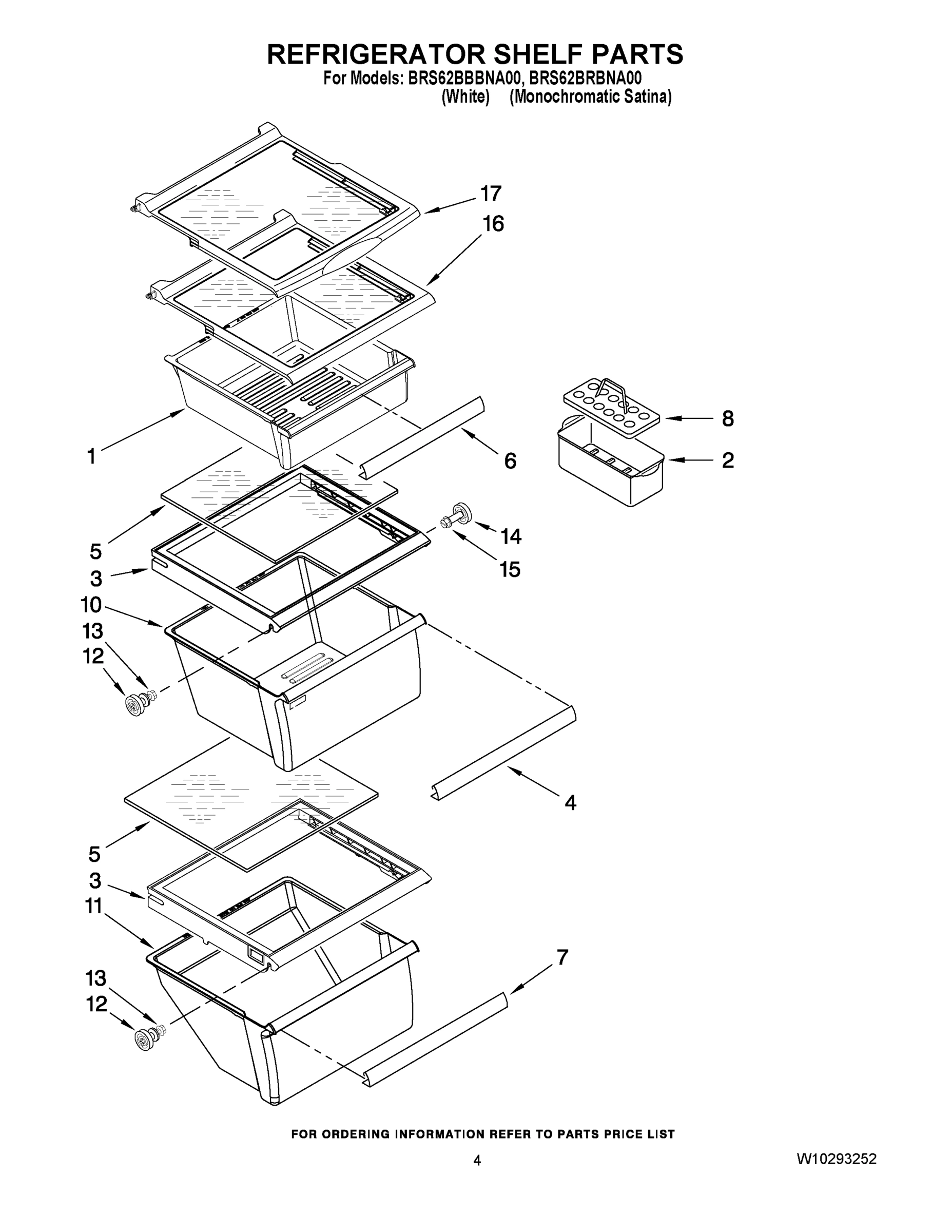 03 - REFRIGERATOR SHELF PARTS