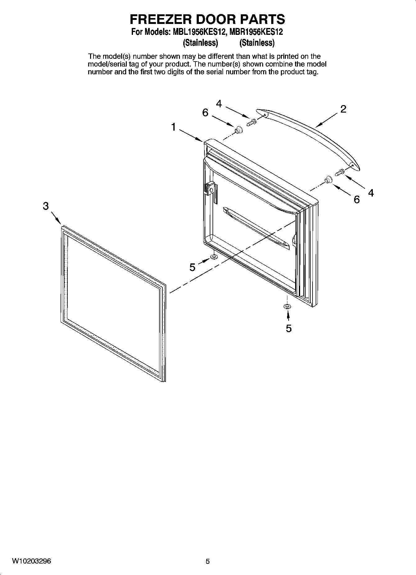 03 - FREEZER DOOR PARTS