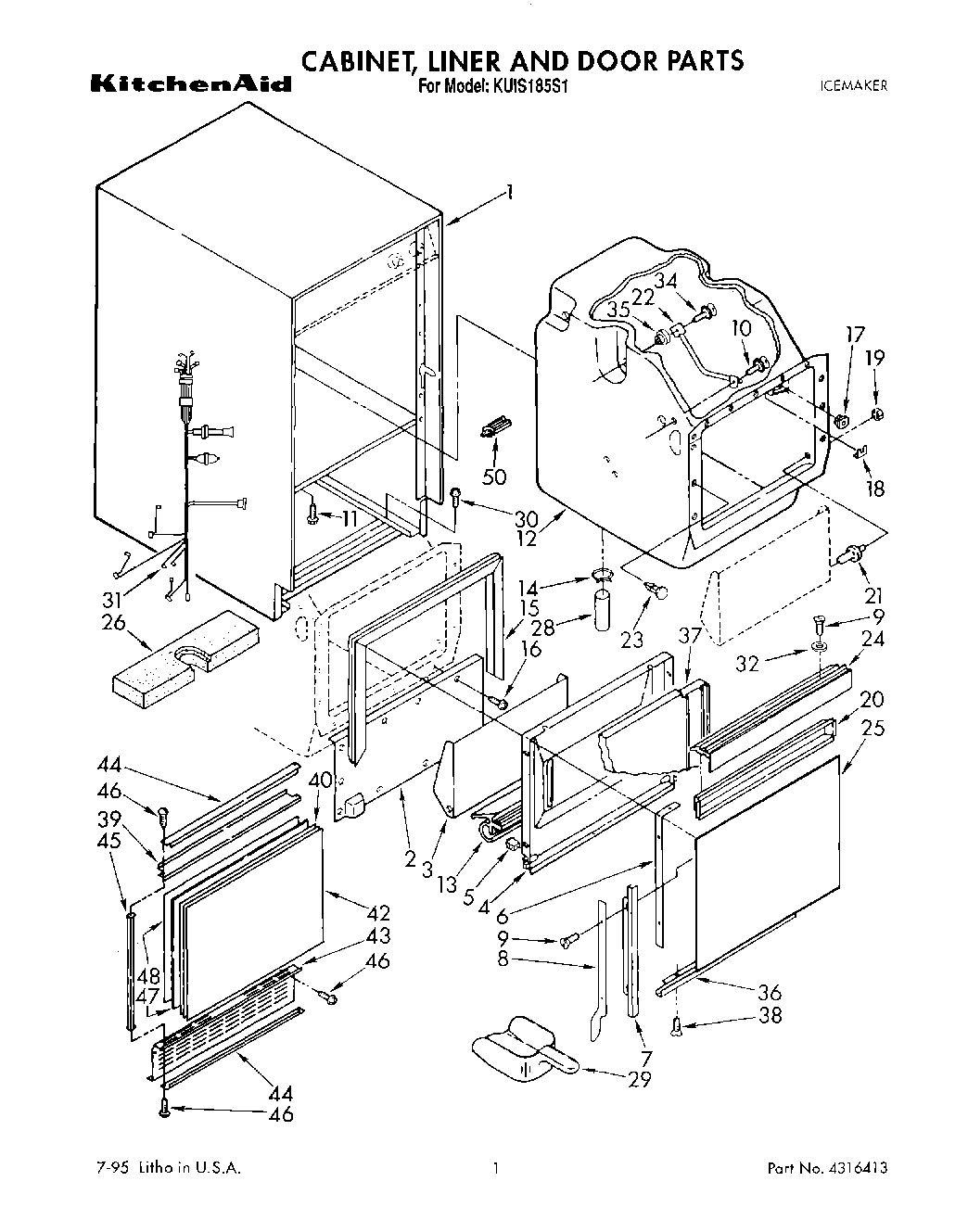 01 - CABINET, LINER AND DOOR, LITERATURE