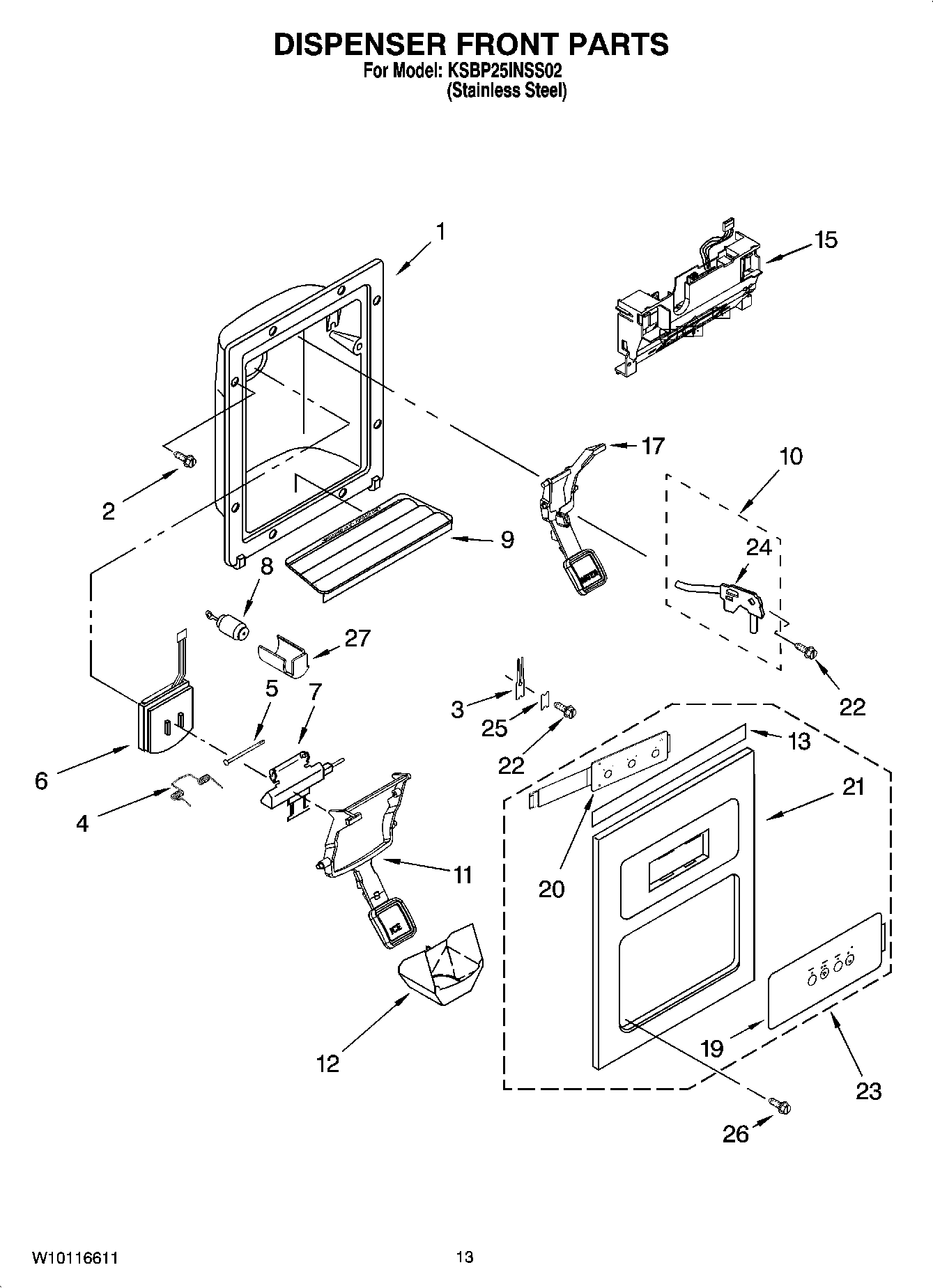 08 - DISPENSER FRONT PARTS