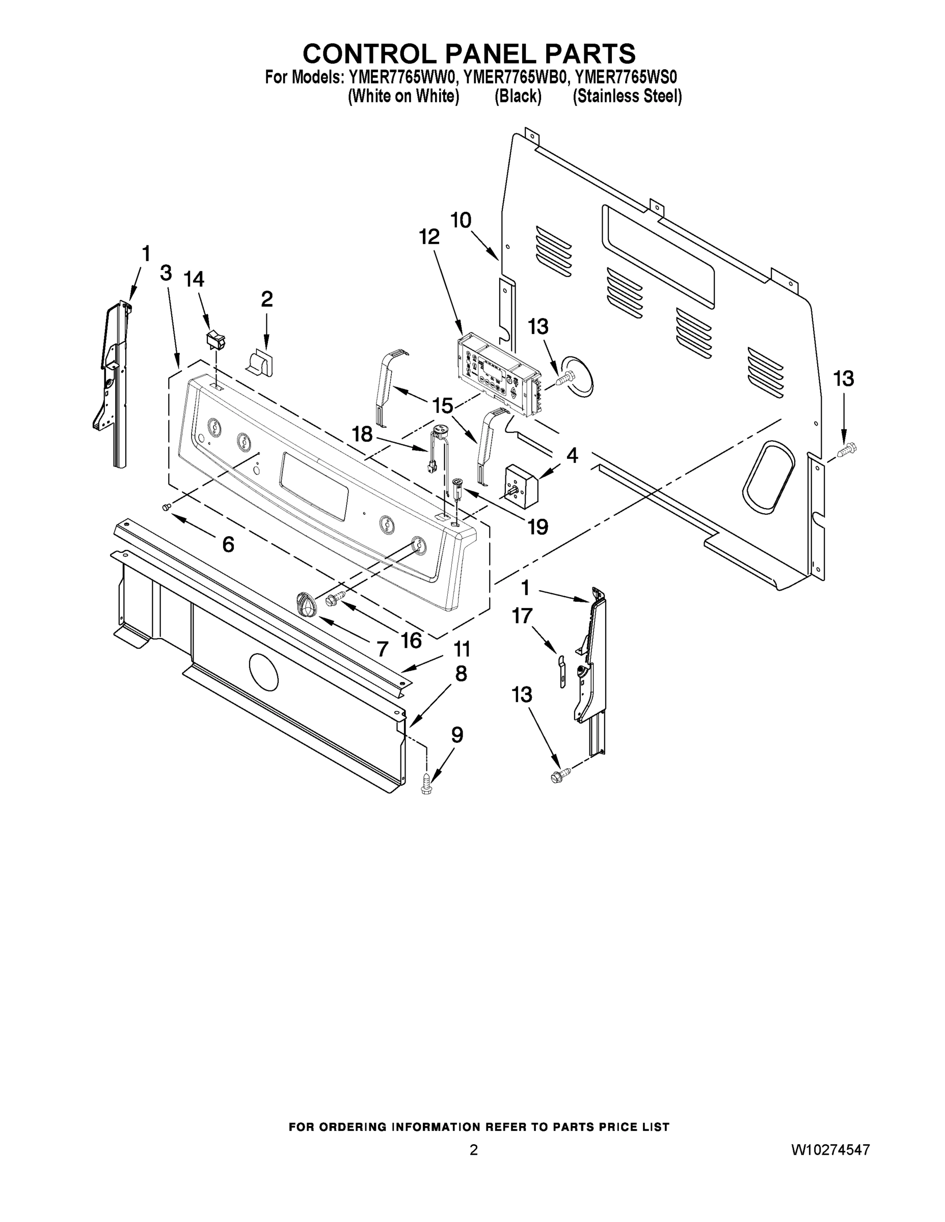 02 - CONTROL PANEL PARTS